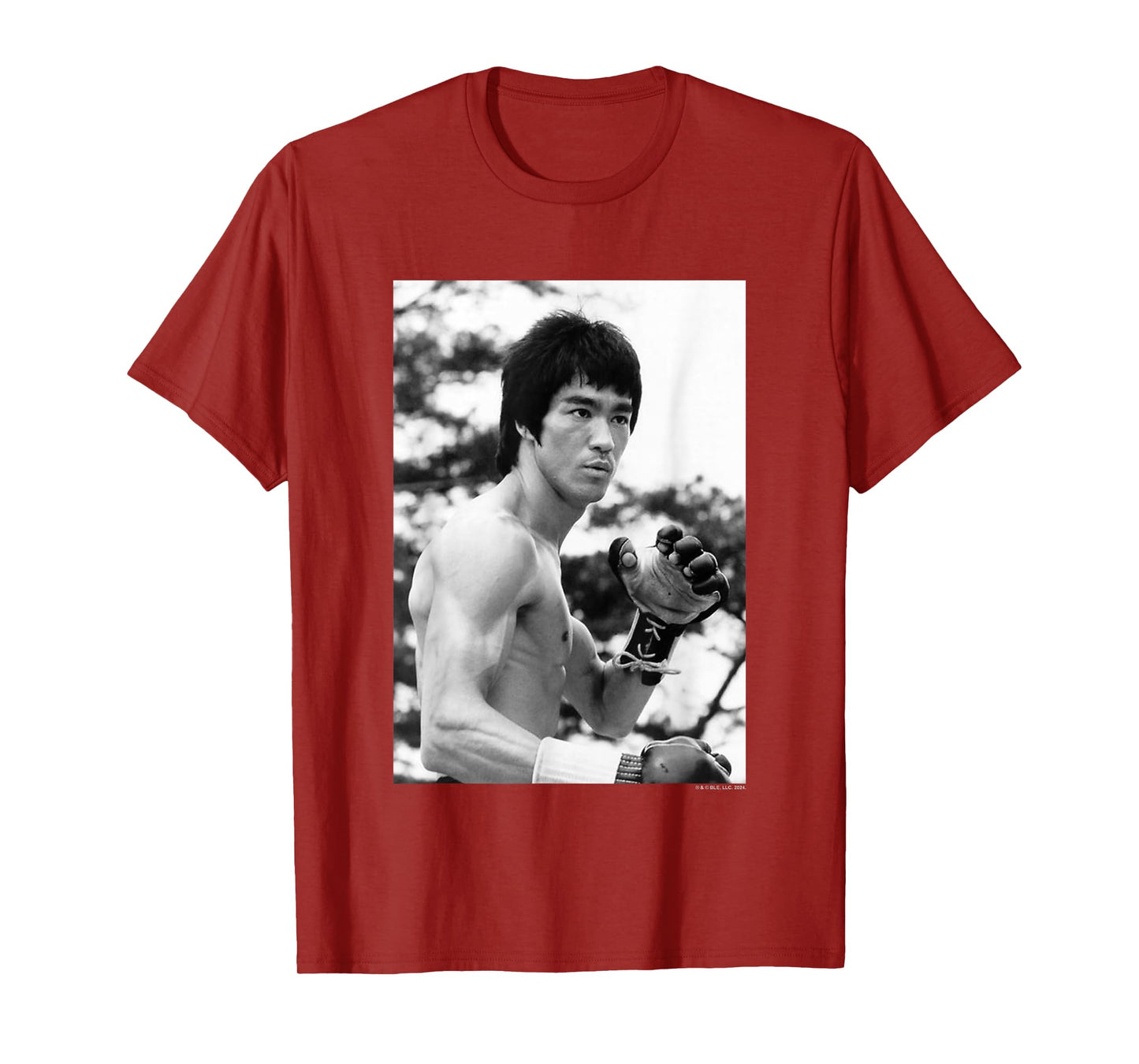 Bruce Lee On Guard Black & White Vintage Poster T-Shirt