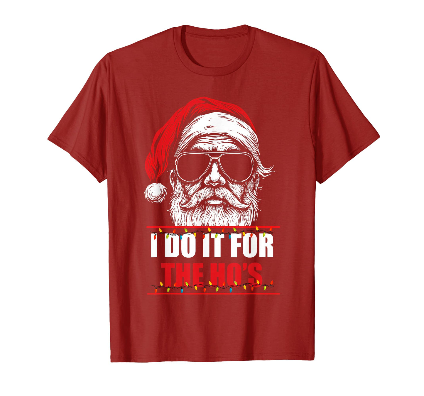 Funny Christmas Santa Claus I Do It for The Hos Cute Xmas T-Shirt