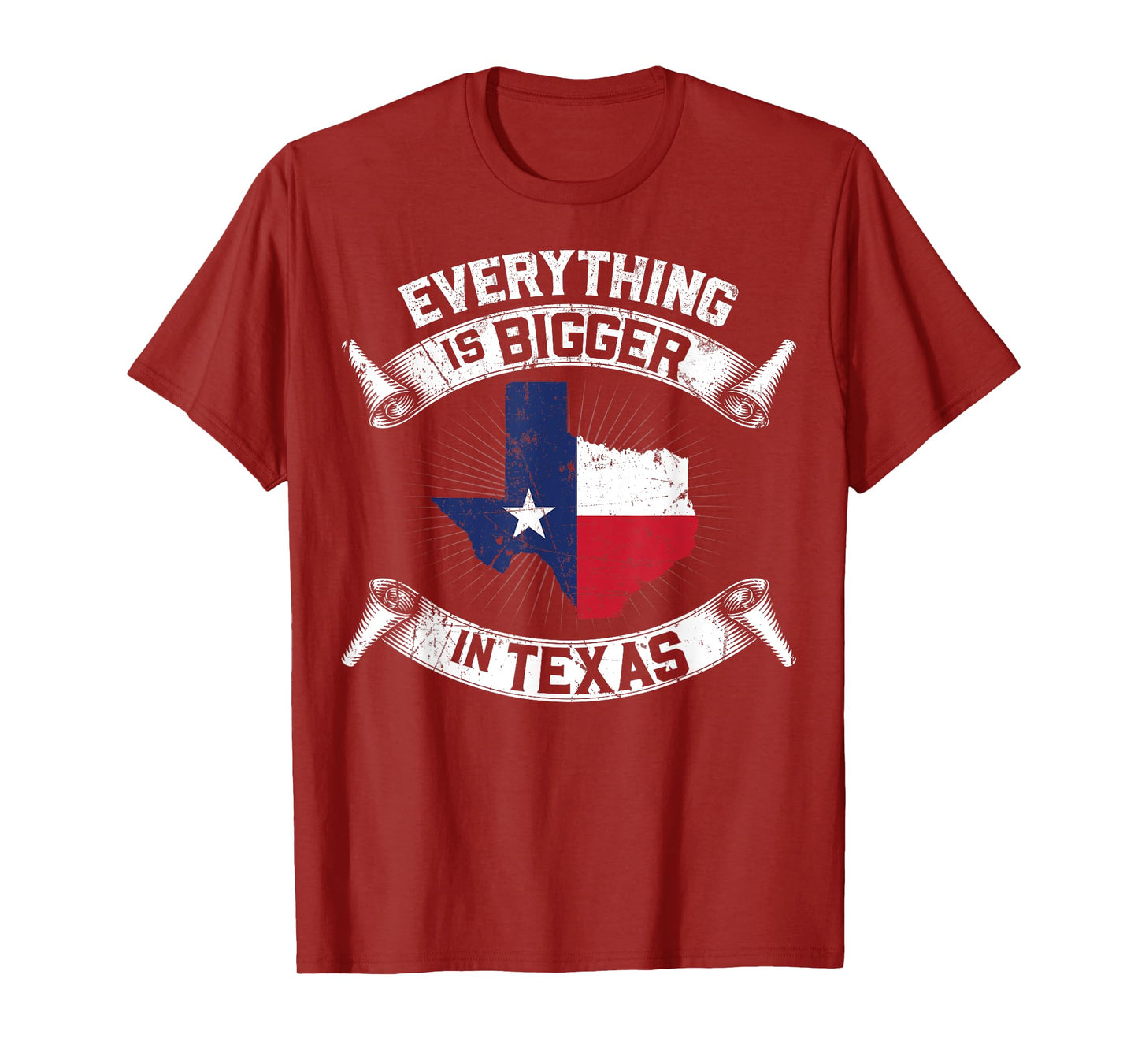 Everything Is Bigger In Texas Funny Texan Flag T-Shirt