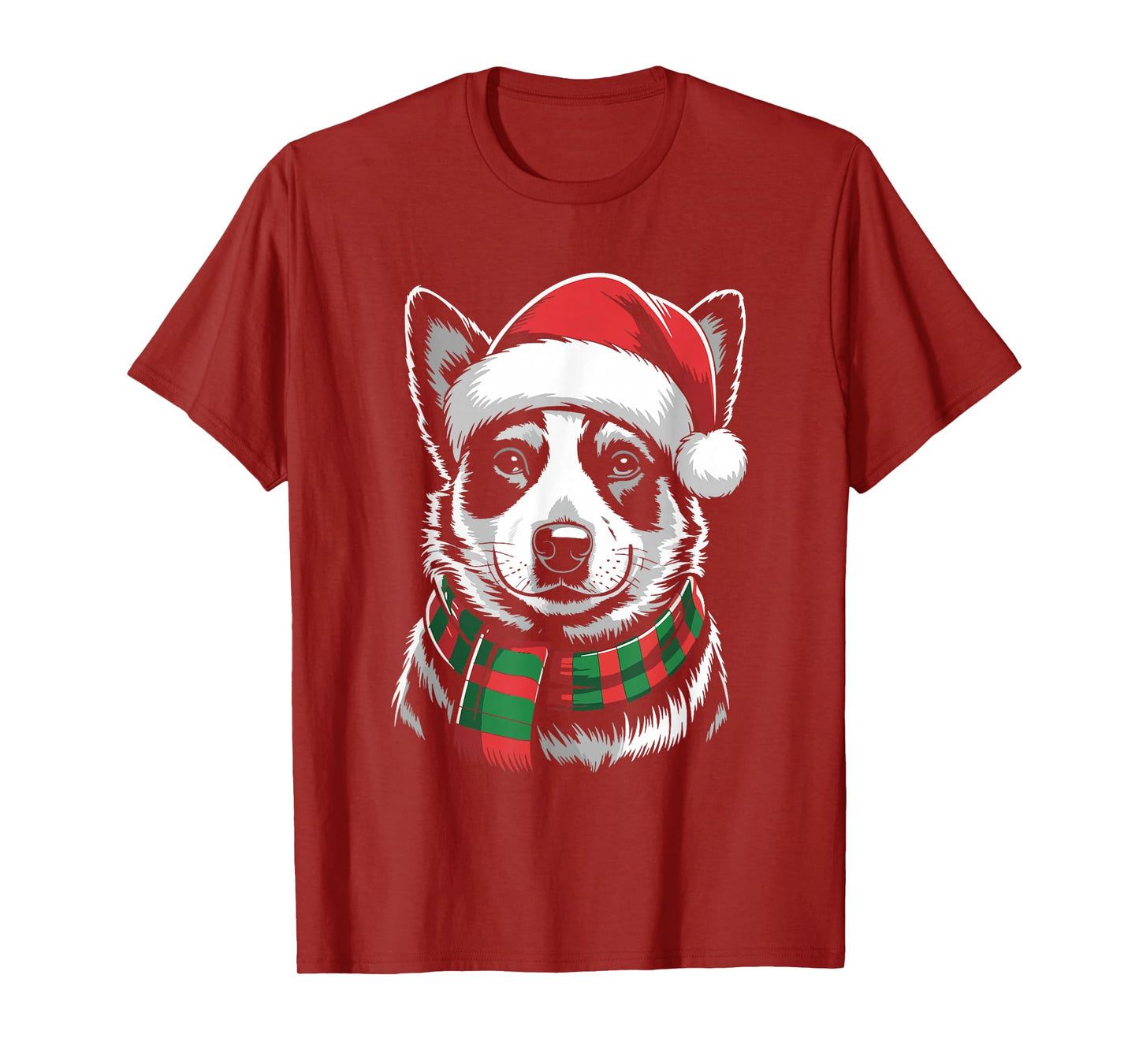 Australian Cattle Dog Xmas Santa Hat Scarf Christmas Costume T-Shirt