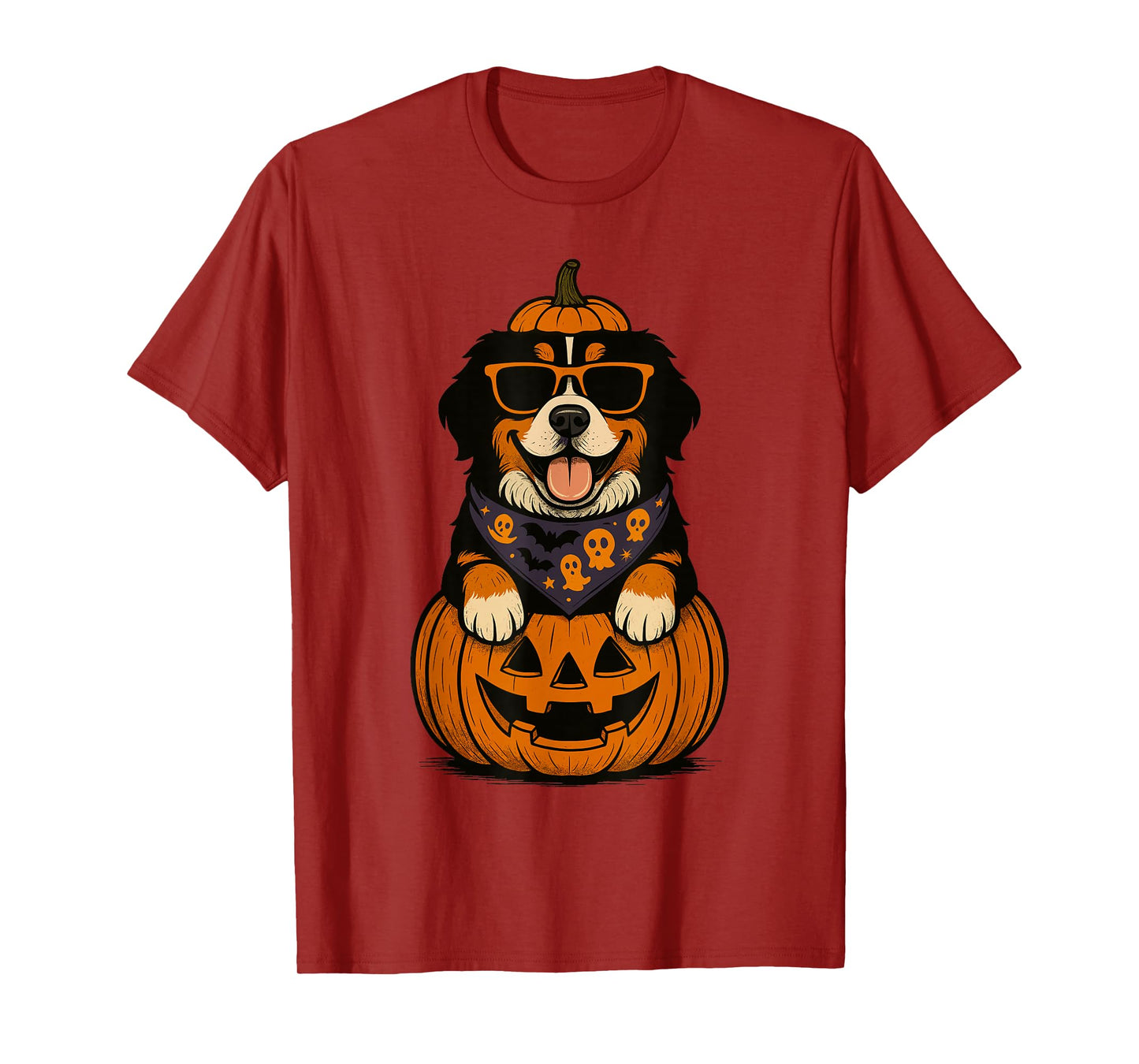 Spooky Greater Swiss Mountain Dog Pumpkin Halloween T-Shirt