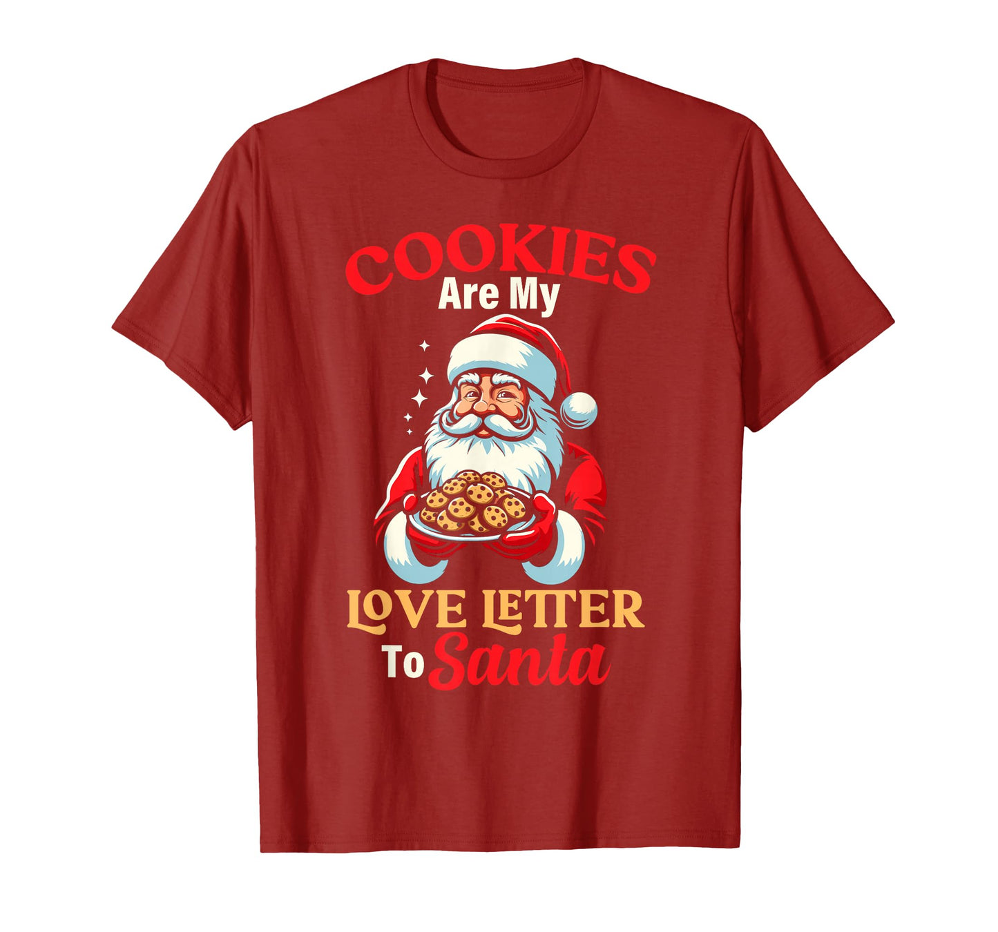 Cookies Love Letter to Santa Christmas Xmas Family T-Shirt