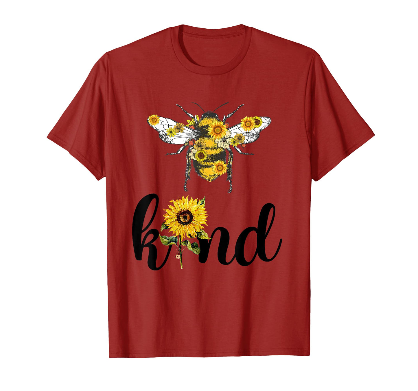 Be Kind Peace Love Cute Retro Vintage Teacher Bee Sunflower T-Shirt for Men Women Girls Kids