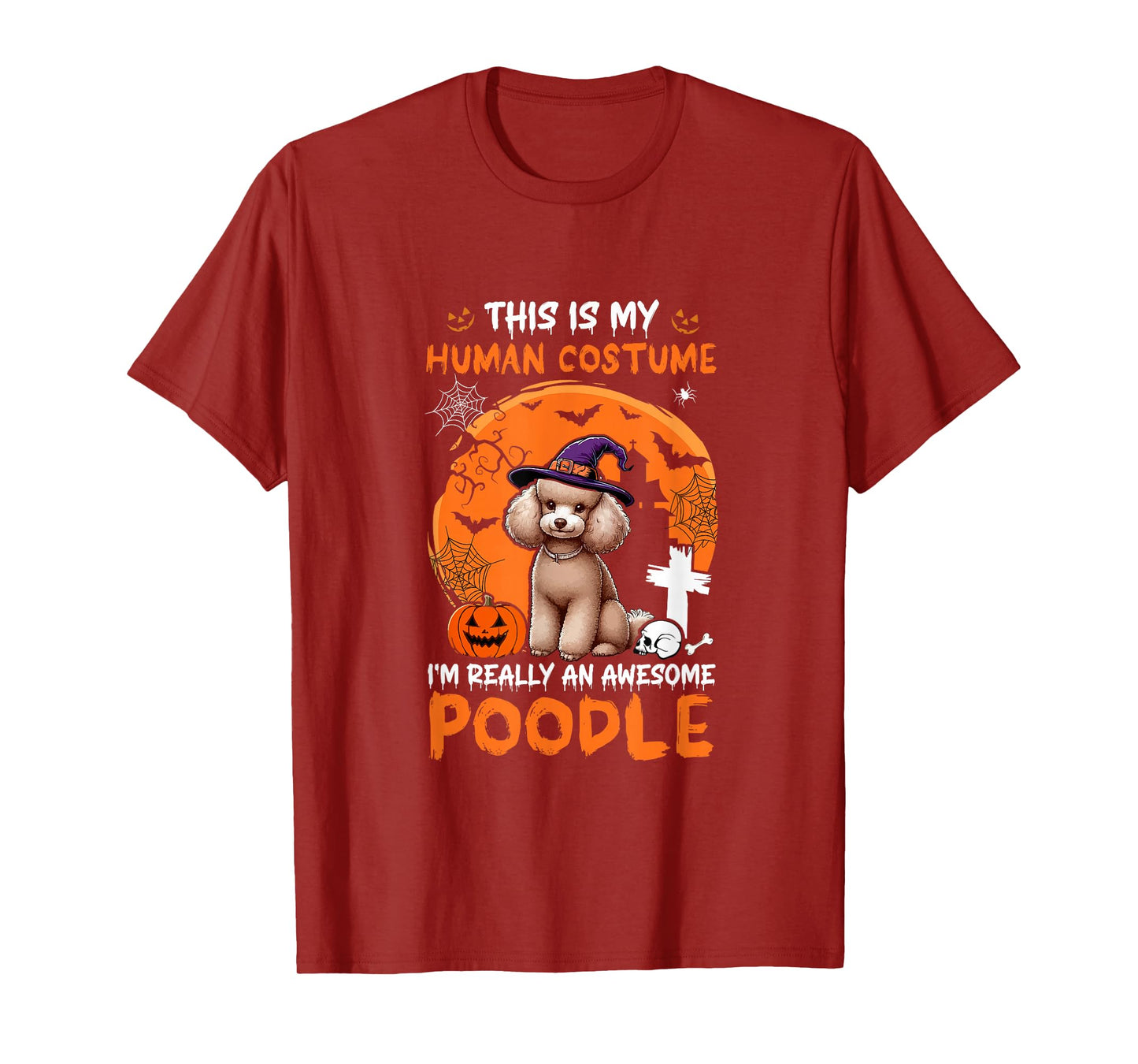 Human Costume Proud Awesome Poodle Halloween Dog Owner Lover T-Shirt