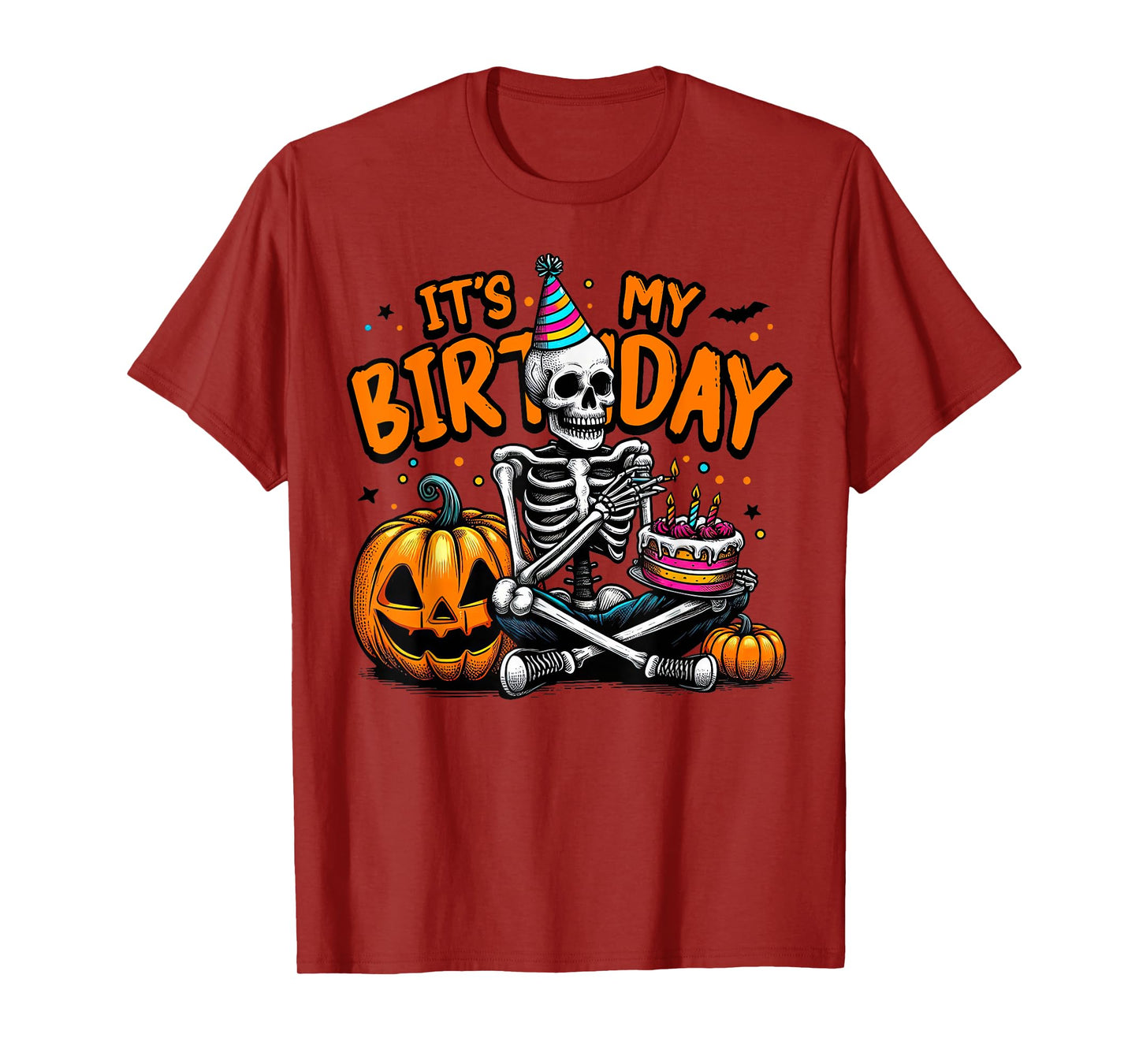 It's My Birthday Skeleton Happy Halloween Birthday Party T-Shirt