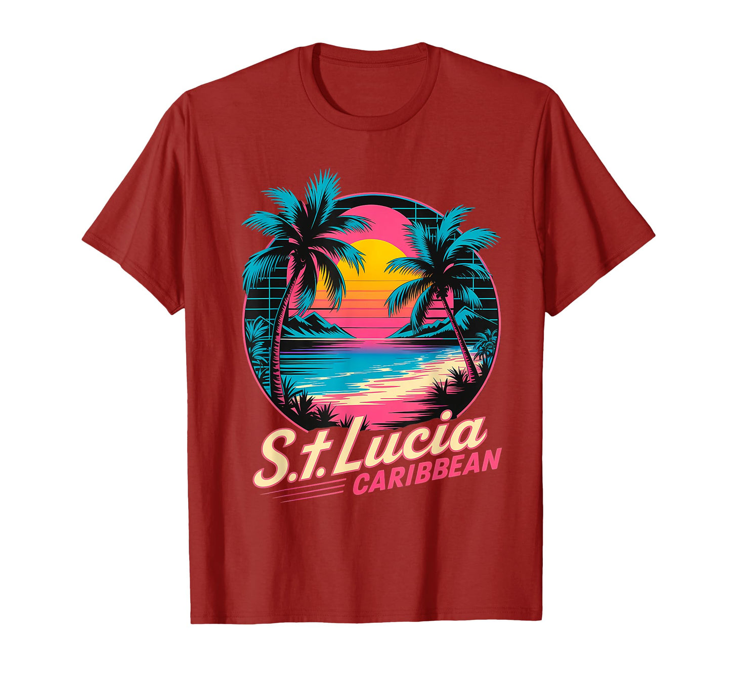 St Lucia Souvenir Summer Saint Lucia Retro Vintage T-Shirt