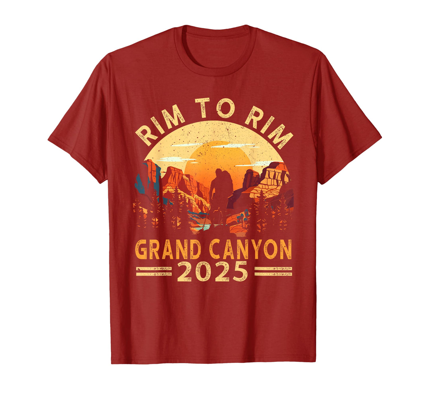 South Rim To North Rim Grand Canyon 2025 Hiking T-Shirt