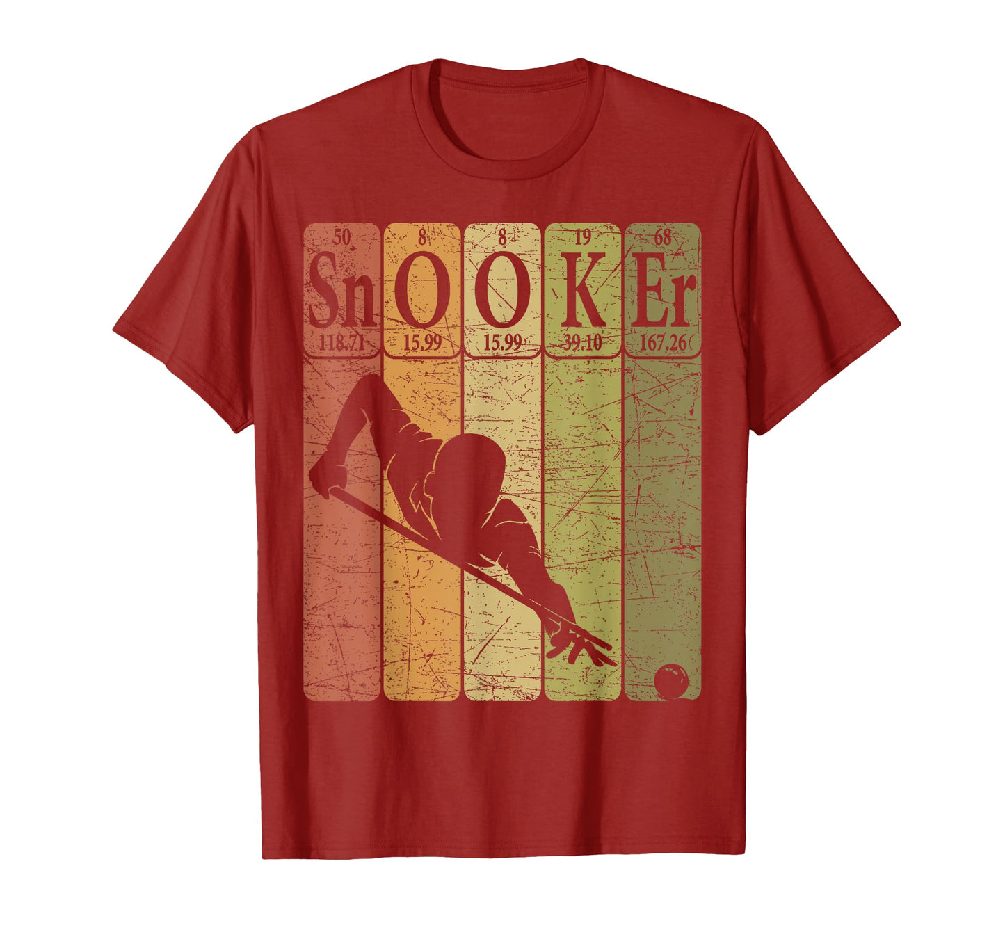 Snooker Periodic Table Elements Pool Player Pool Billiard T-Shirt