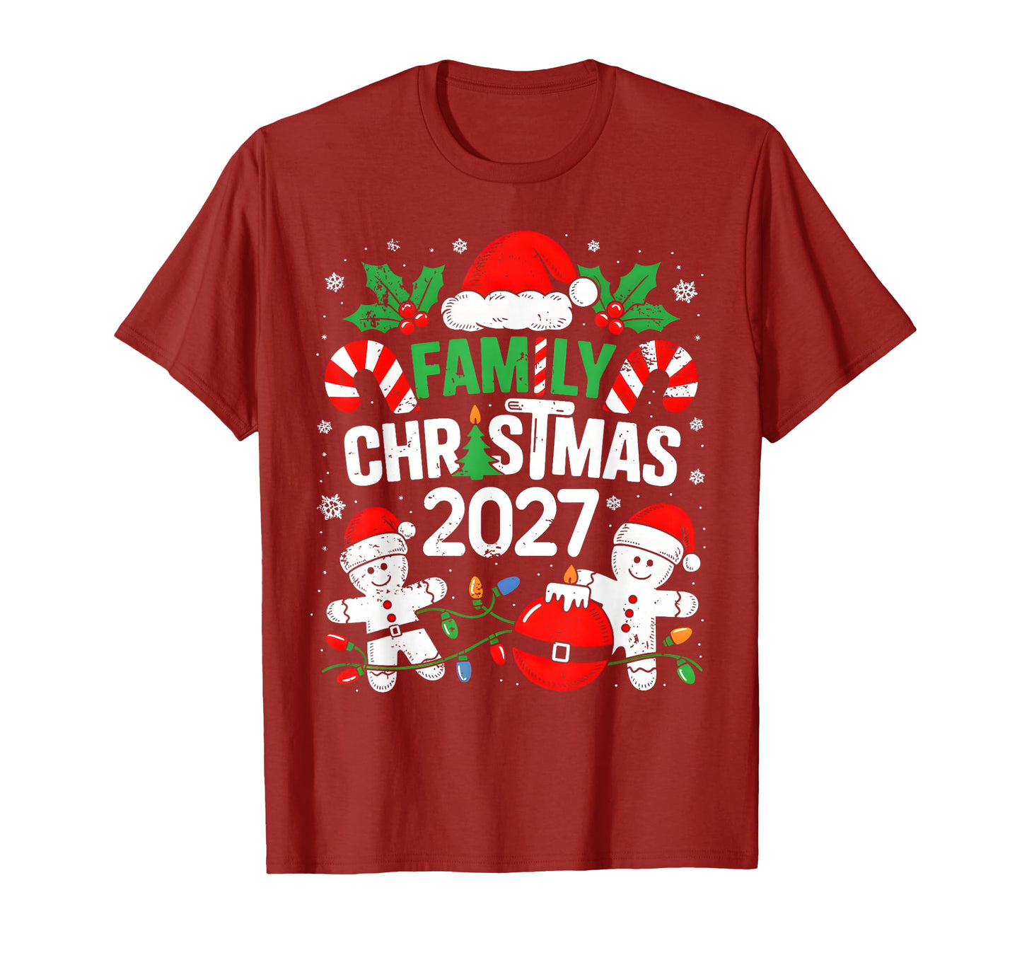 Christmas 2027 Family Matching Costume Team Santa Elf Squad T-Shirt