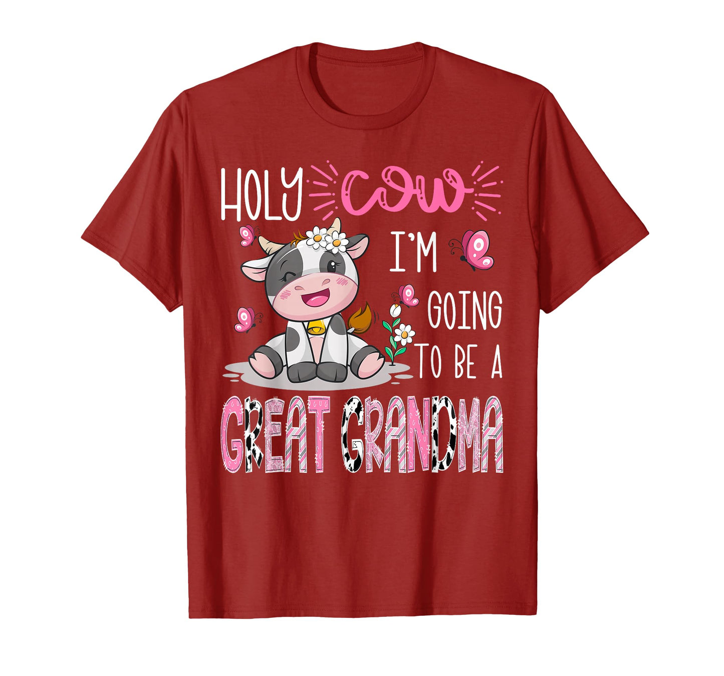 Holy Cow I'm Going To Be A Great Grandma Gender Reveal Party T-Shirt