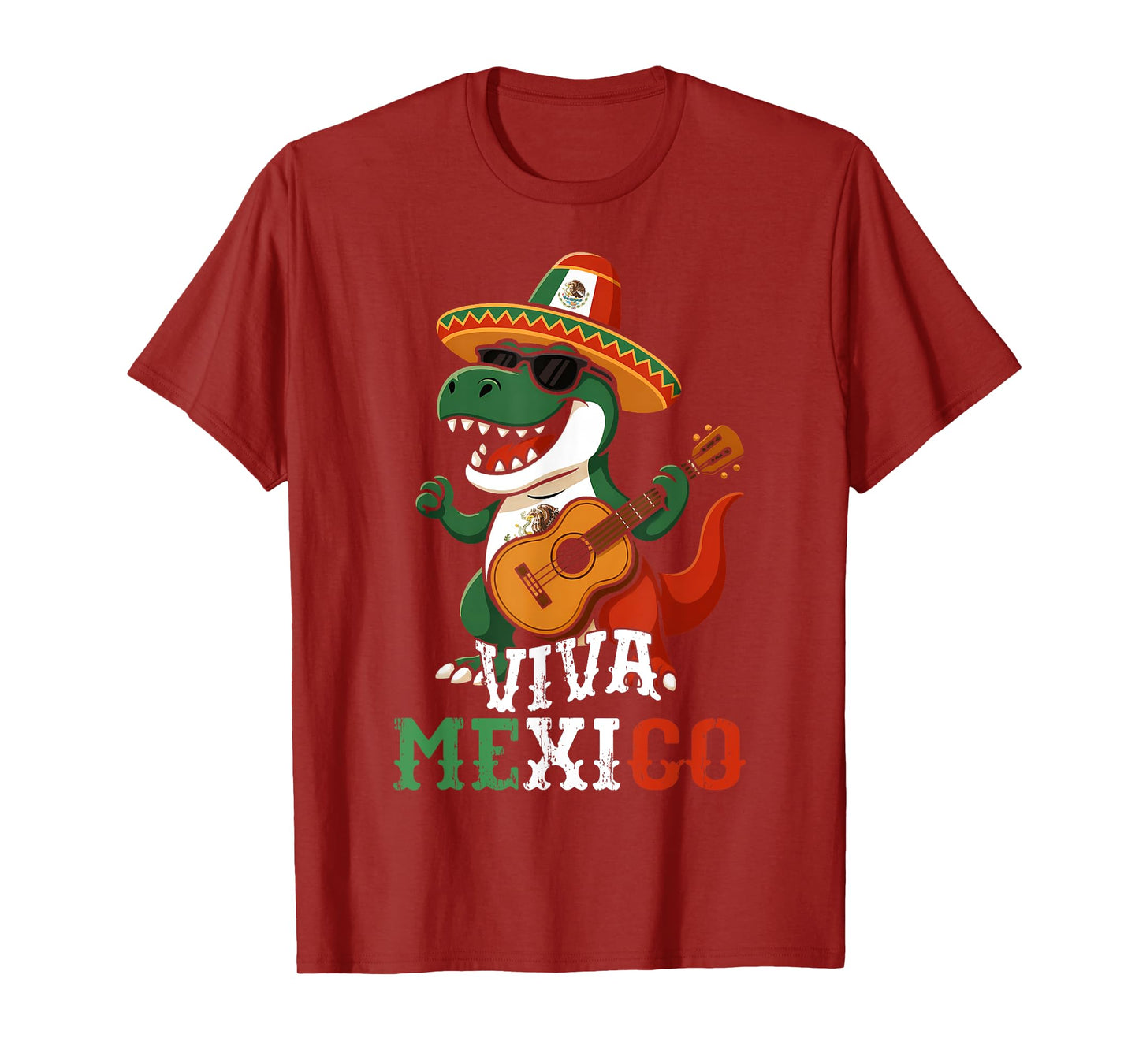 Viva Mexico Kids Boys Toddler Funny Mexican Dinosaur T-Rex T-Shirt