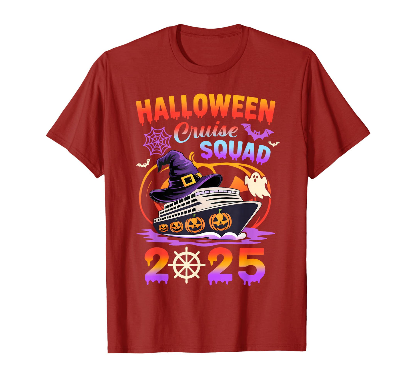 Halloween Cruise Squad 2025 Spooky Pumpkin Vacation Ship T-Shirt