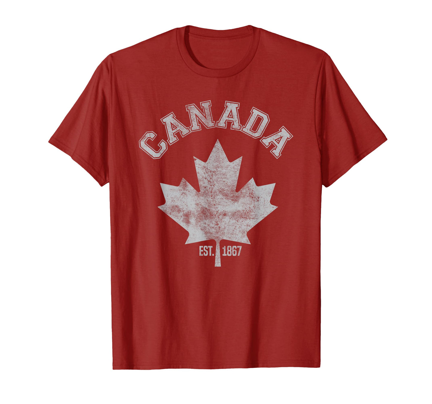 Canada EST 1867 Maple Leaf Vintage Canada flag Love T-Shirt
