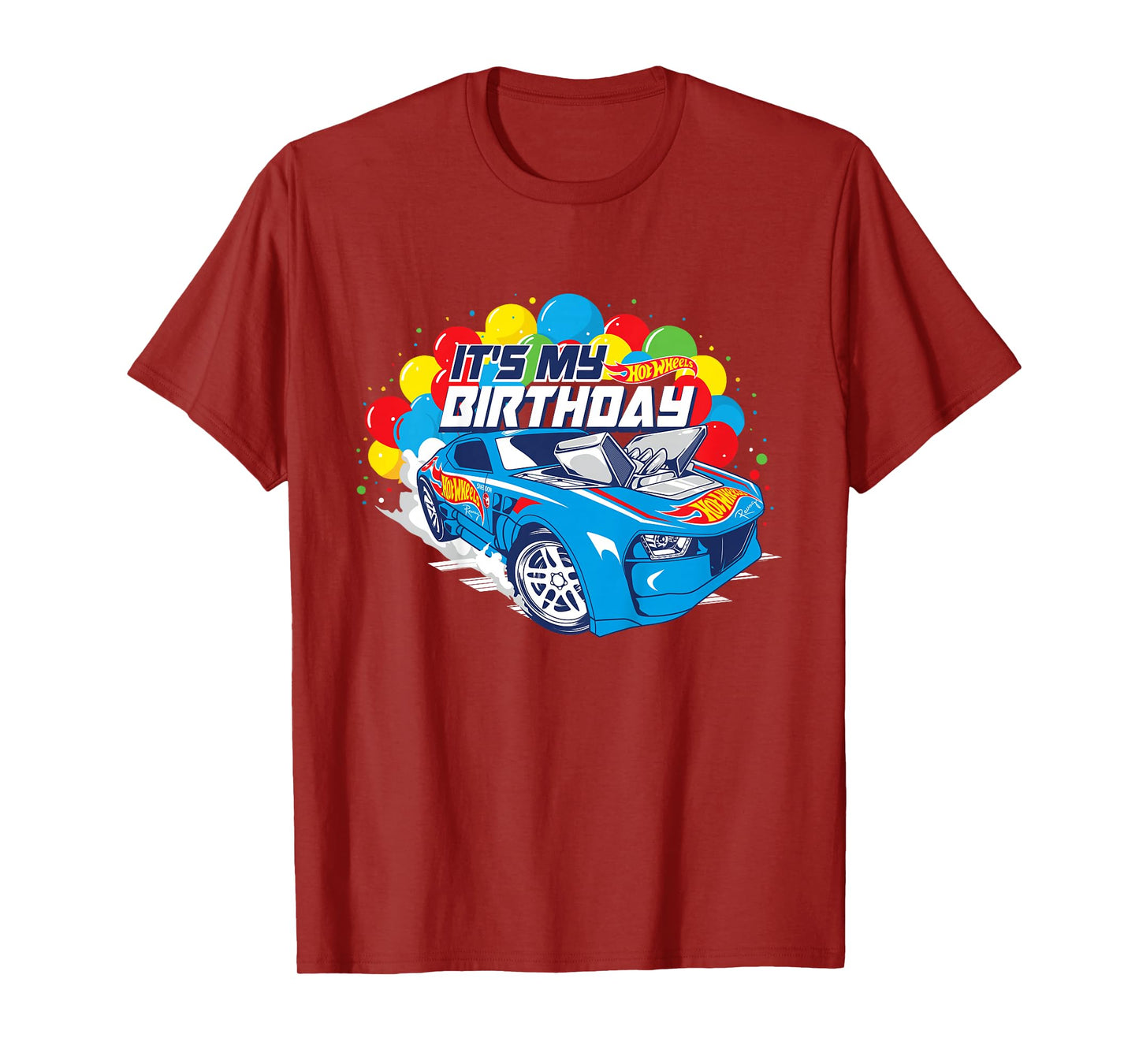 Kids Hot Wheels It's My Birthday Balloons T-Shirt