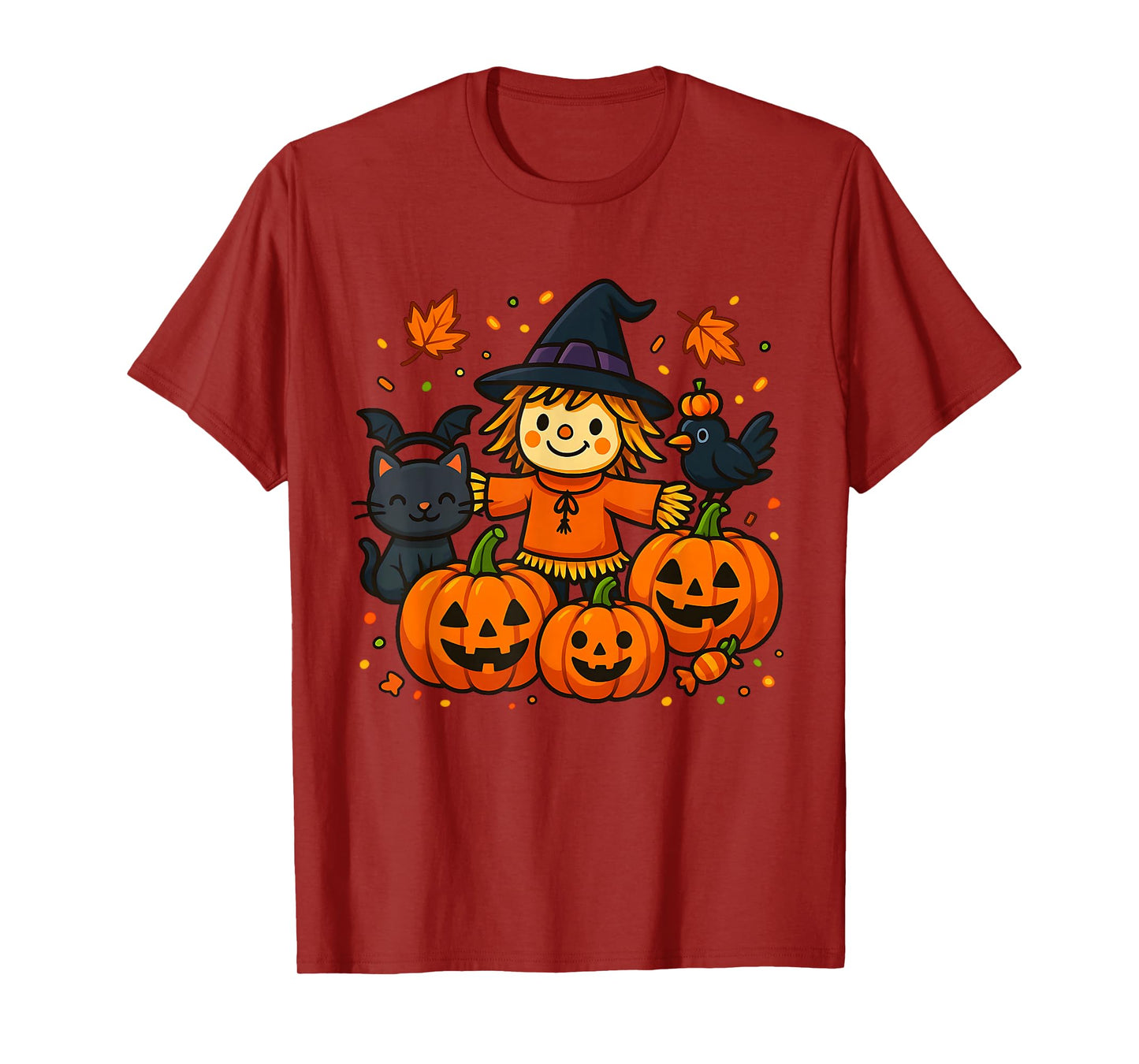 Scarecrow Autumn Harvest Fall Season Pumpkin Thanksgiving T-Shirt