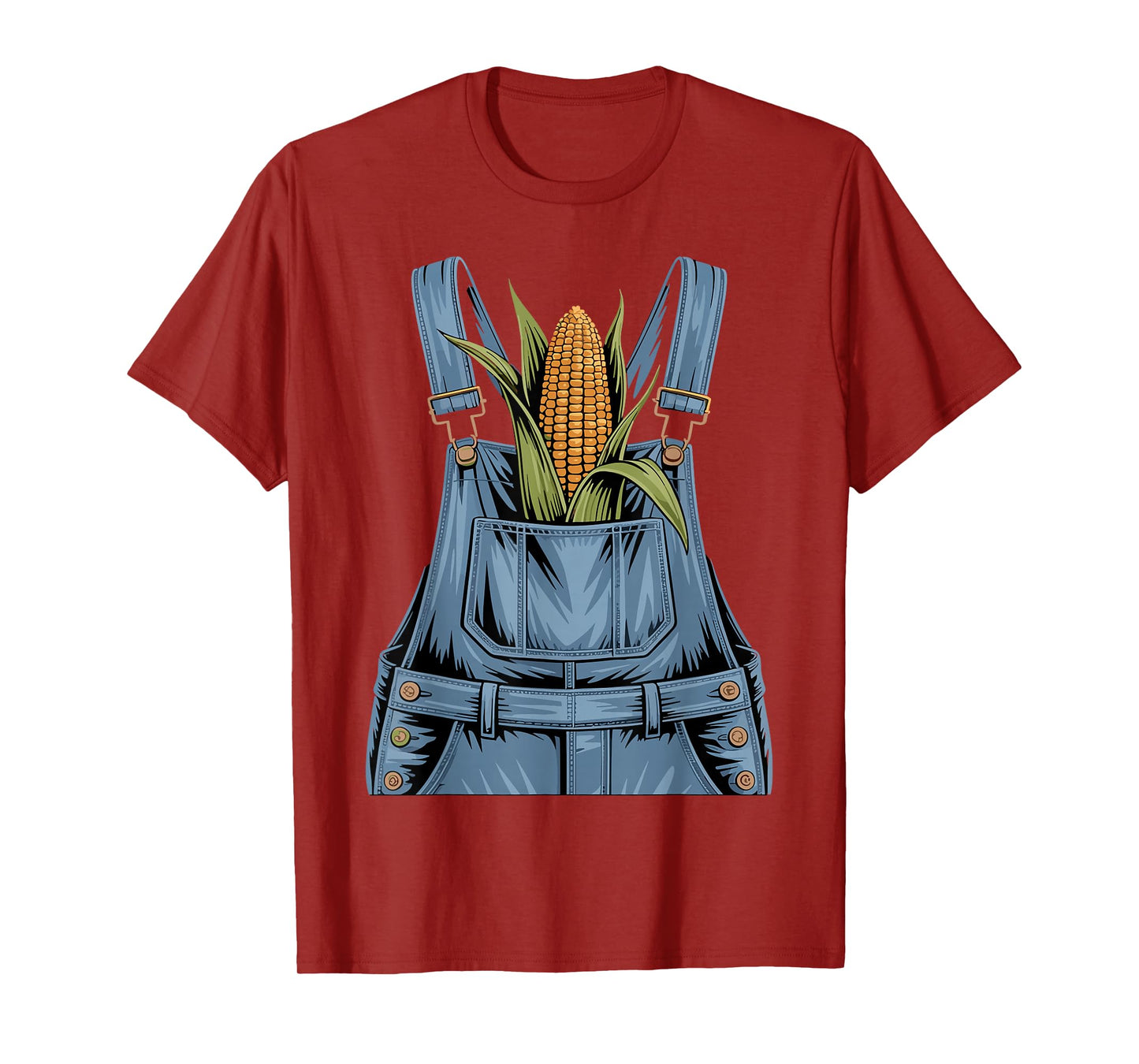 Halloween Overalls Corn Farm Costume Farmer Kids Men Women T-Shirt