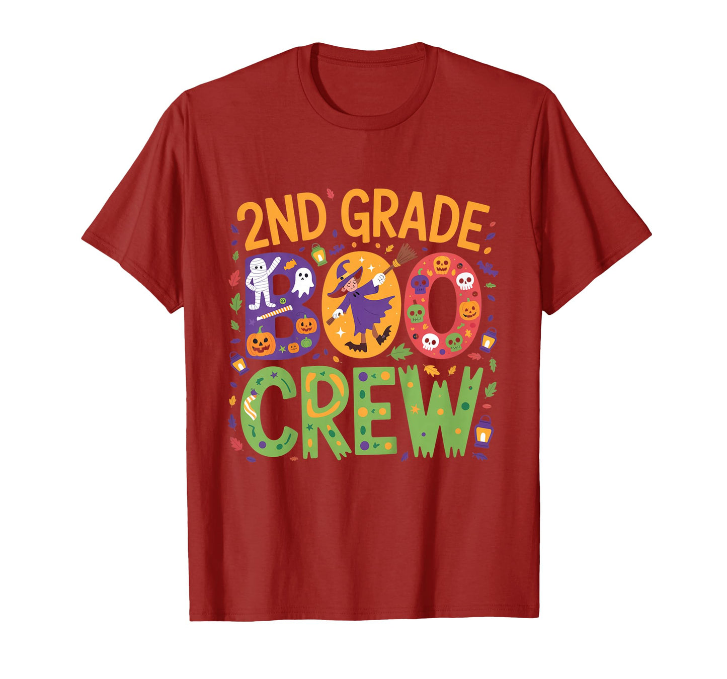 2nd Grade Boo Crew Halloween Outfit for School Teachers Kids T-Shirt