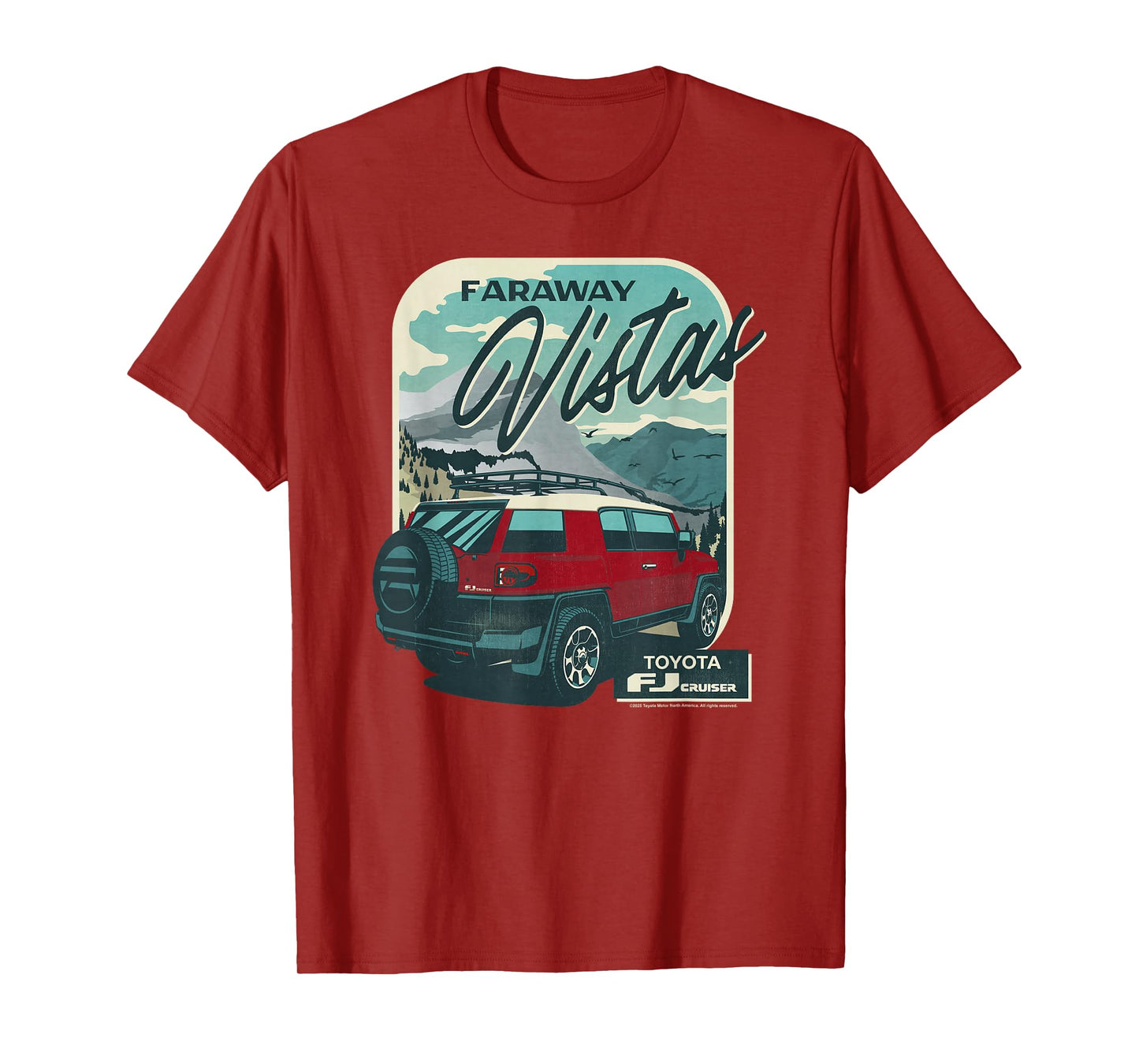 Toyota Iconic FJ Cruiser Faraway Vistas Vintage Big Poster T-Shirt