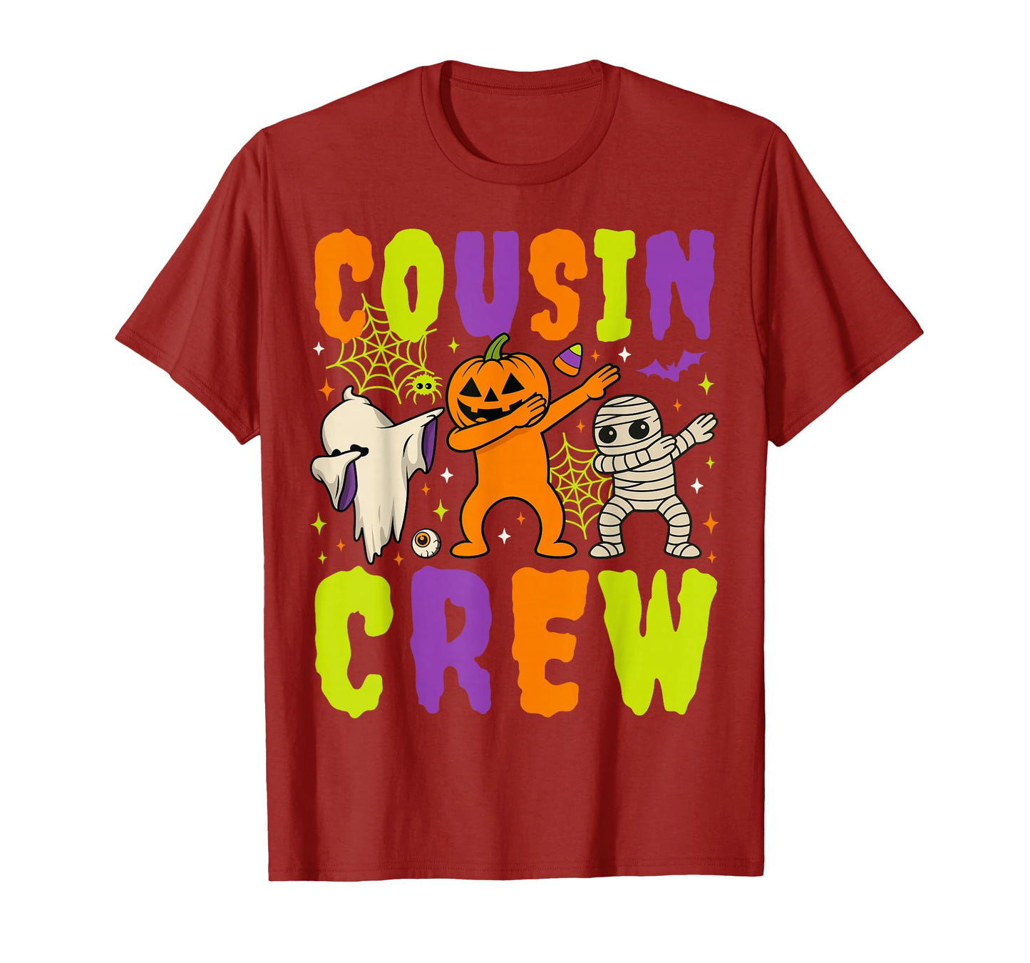 Halloween Cousin Crew 2025 Kid Matching Spooky Dabbing Ghost T-Shirt