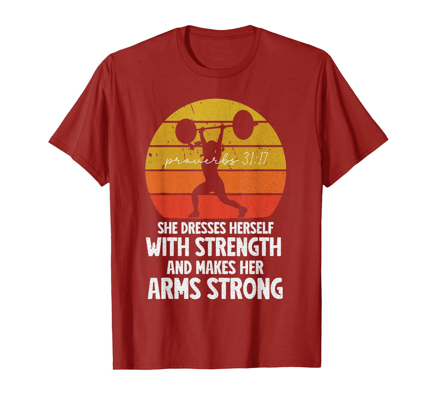 Christian Weightlifting Women's Lifting Workout Gym Retro T-Shirt
