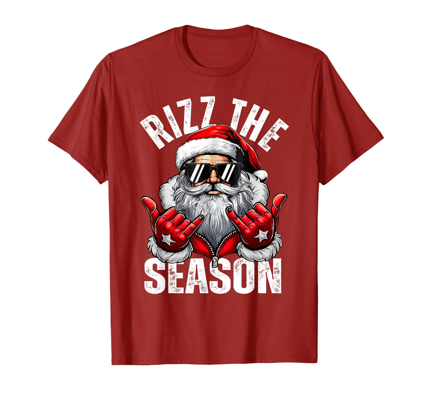 Rizz The Season Santa Sunglasses Christmas Pajamas Holiday T-Shirt