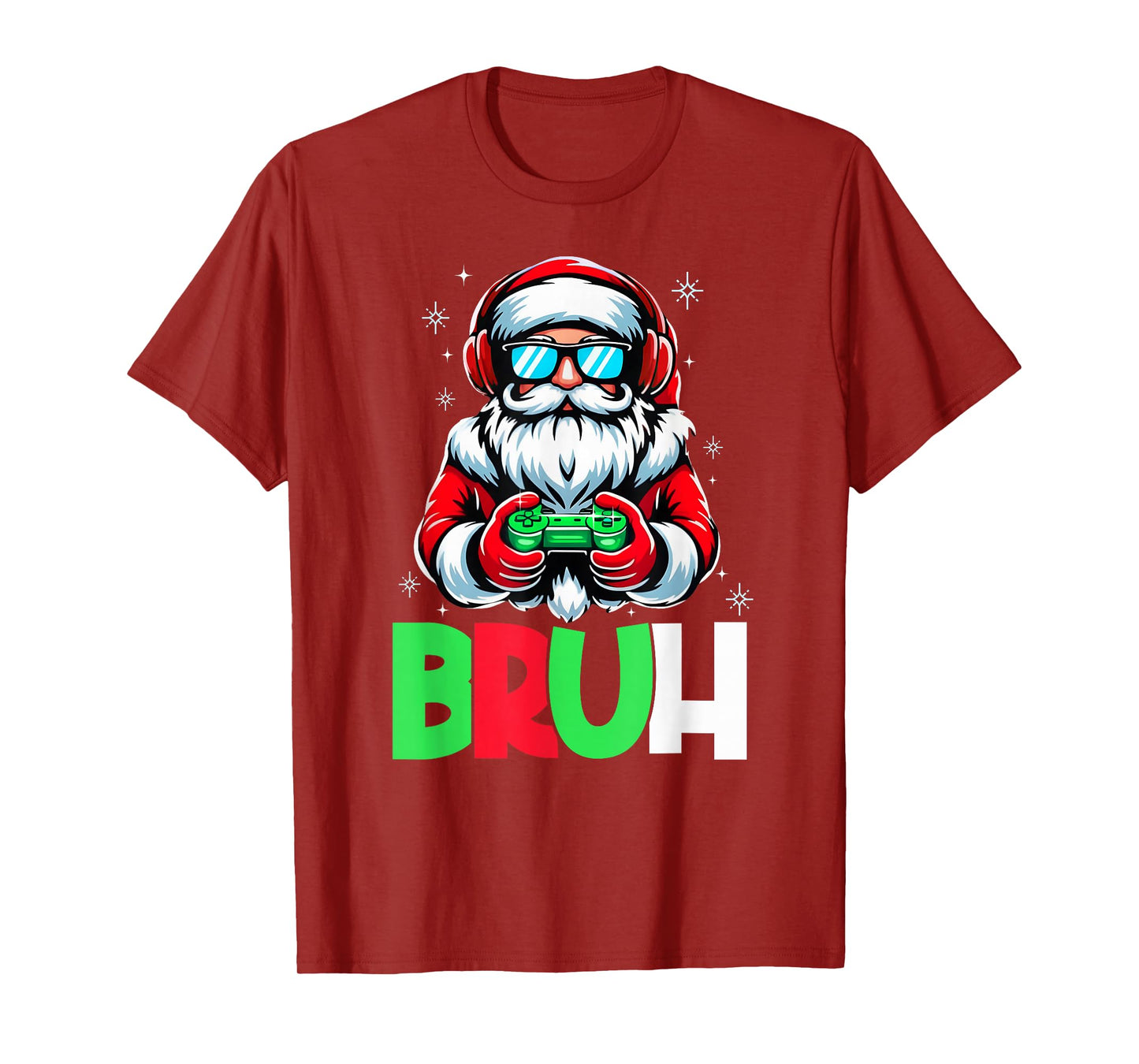Video Game Santa Xmas Bruh Christmas Gamer Boys Mens Kids T-Shirt