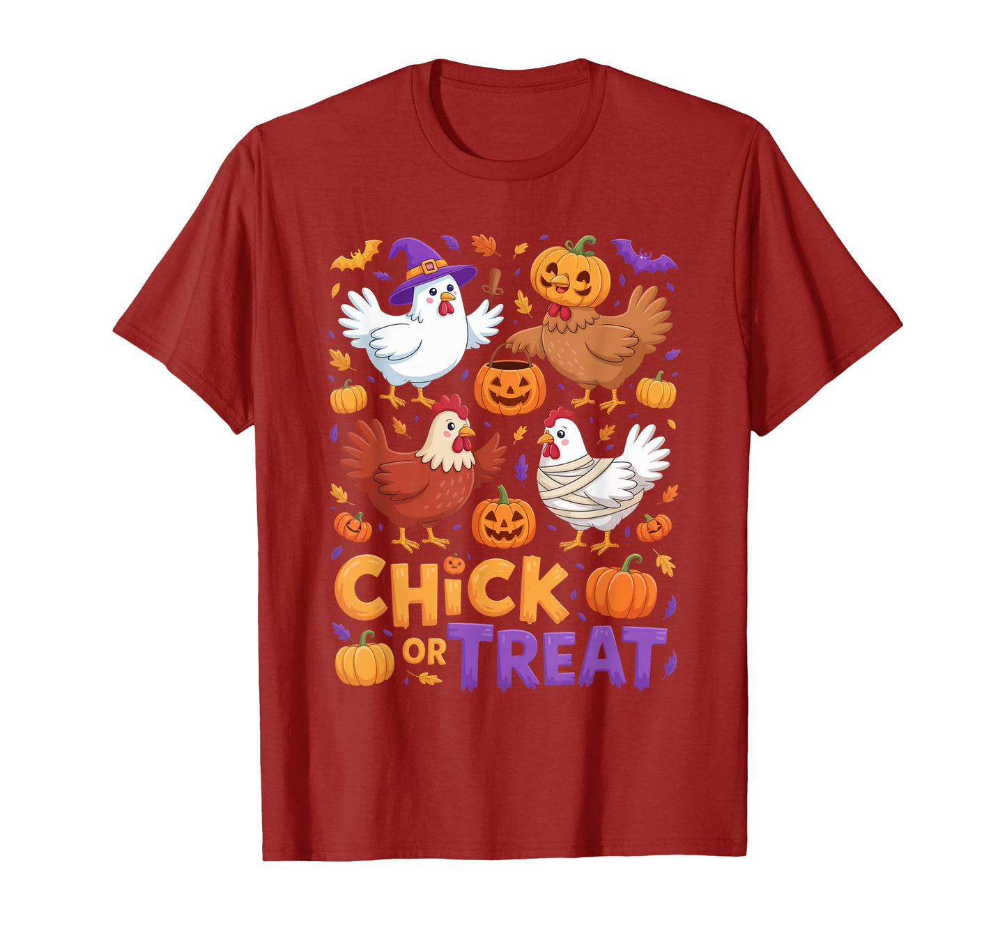 Chick Or Treat Funny Halloween Chicken Fall Parties T-Shirt