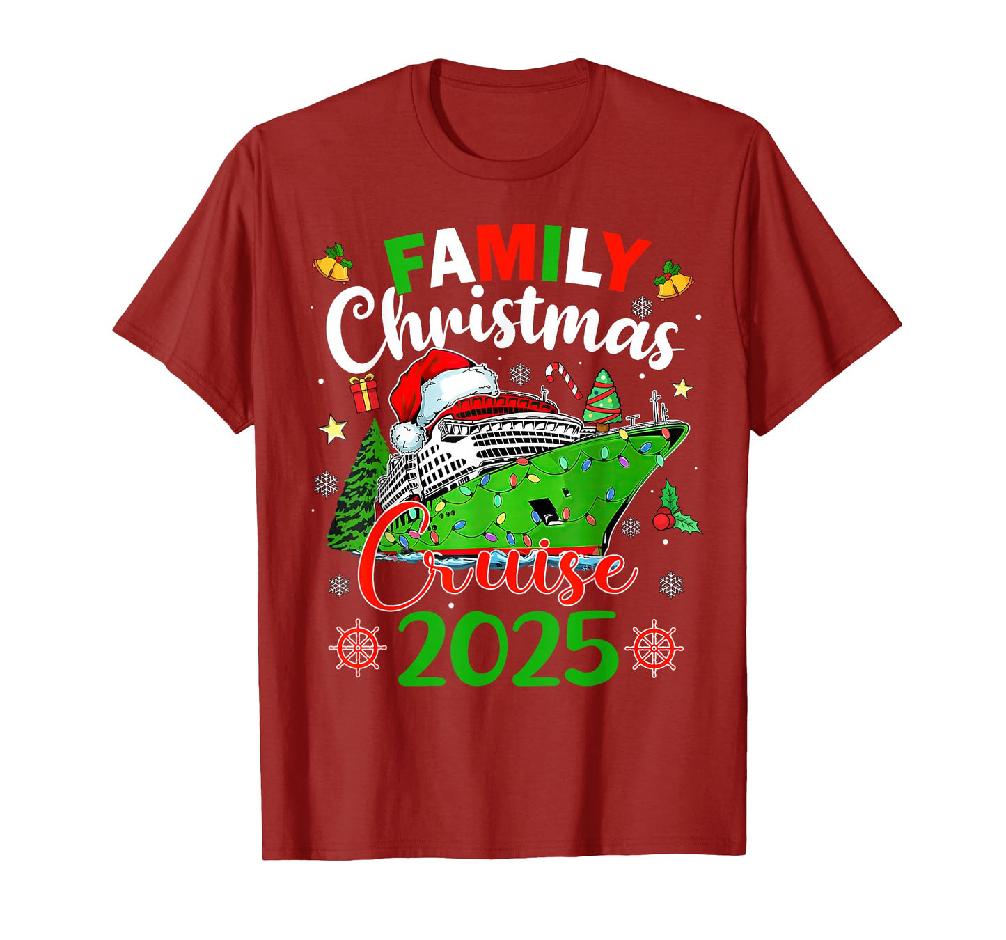 Family Christmas Cruise 2025 Matching Family Cruise Holiday T-Shirt