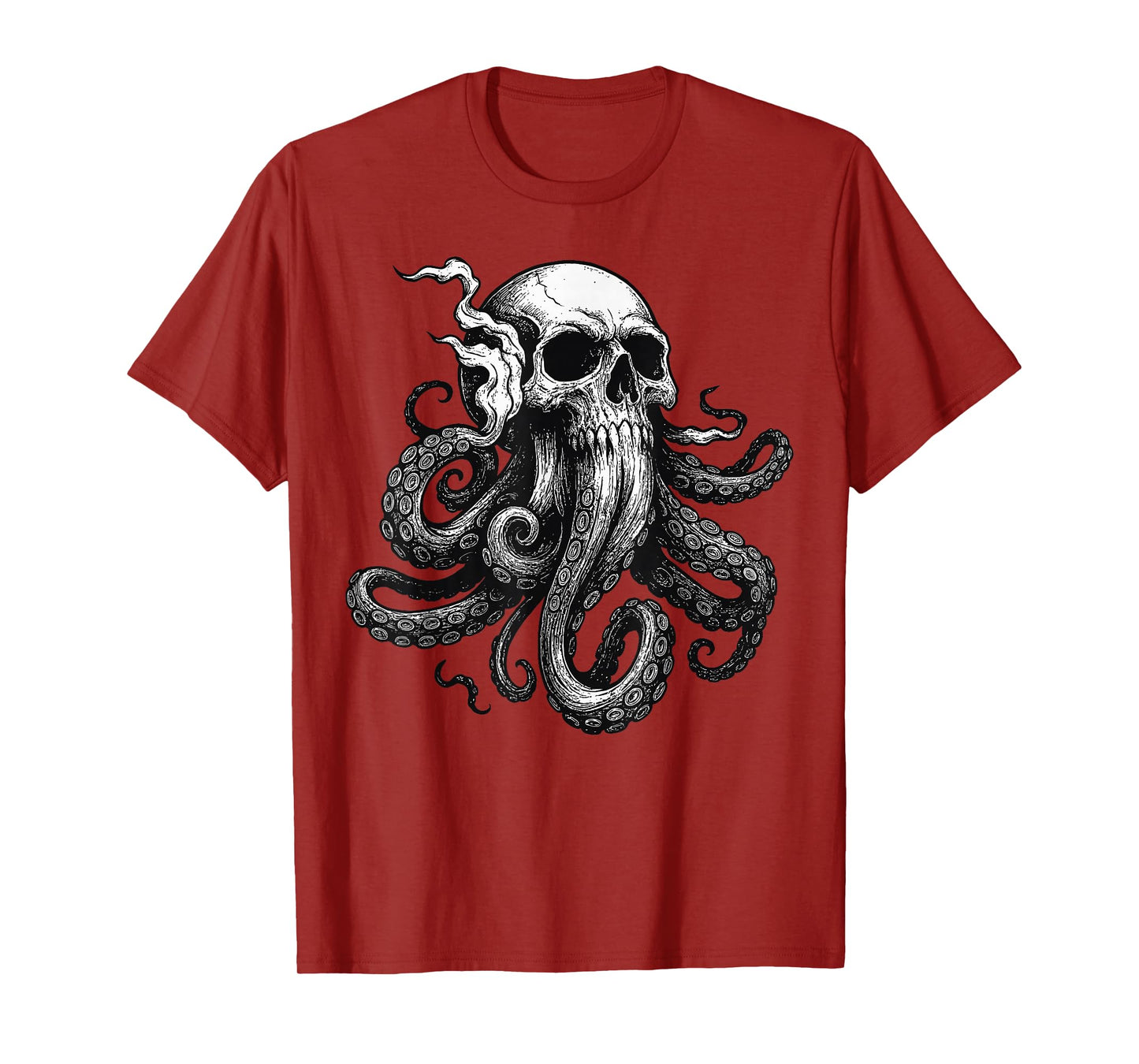 Cthulhu Kraken Skull Octopus Graphic Nautical Sea Monster T-Shirt