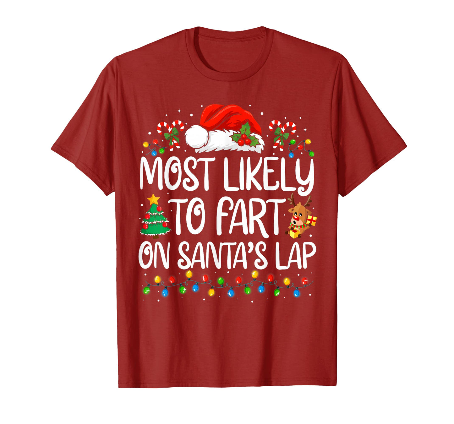 Most Likely to Fart On Santa's Lap Family Matching Christmas T-Shirt