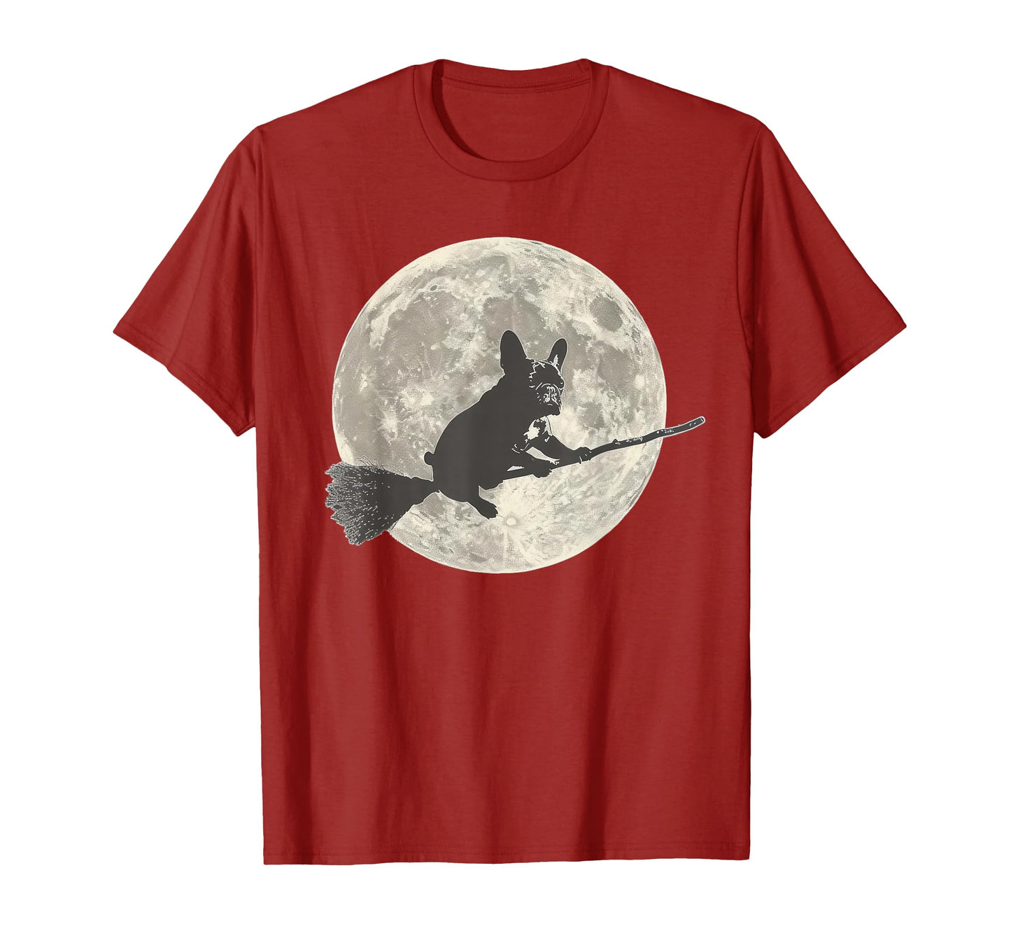Funny Halloween Witch Pug Moon Dog Mom Pug Lover T-Shirt