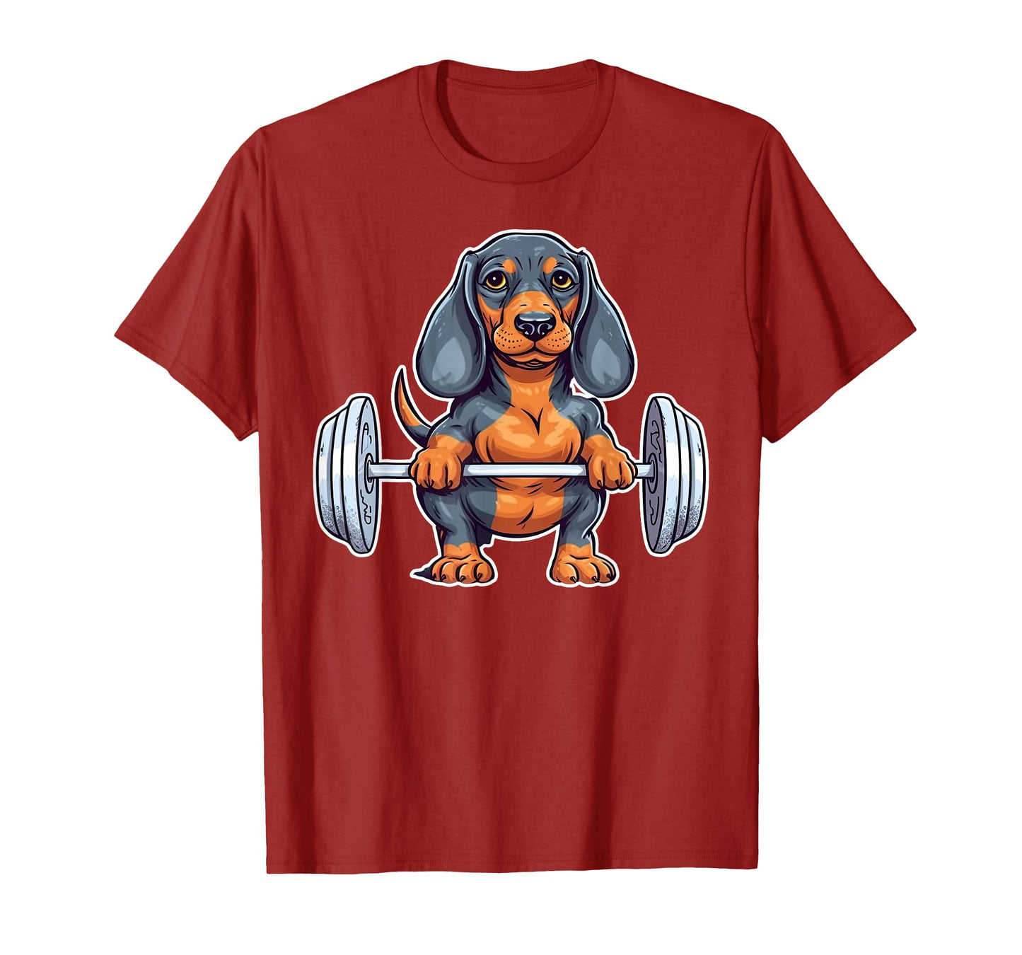 Dachshund Weightlifting Funny Deadlift Men Fitness Gym Gifts T-Shirt