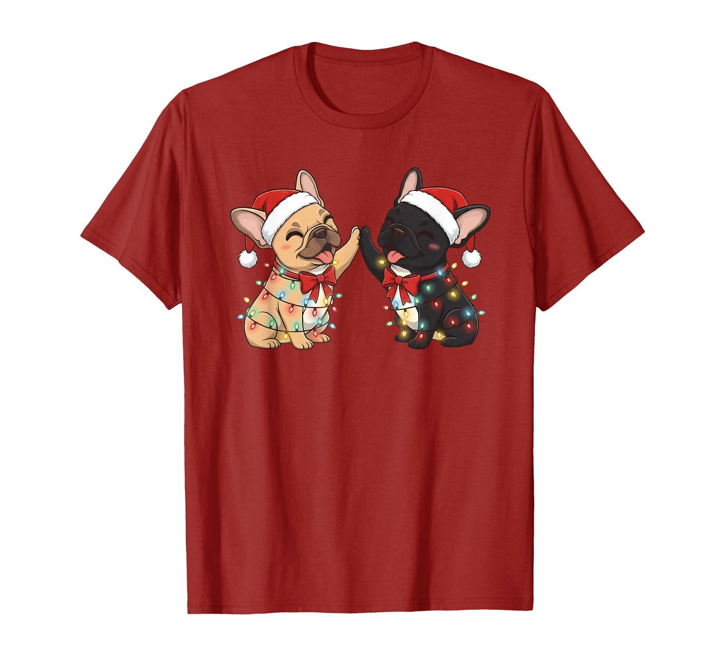 Christmas Dog French Bulldog Xmas Funny Dog Mom Dog Lover T-Shirt