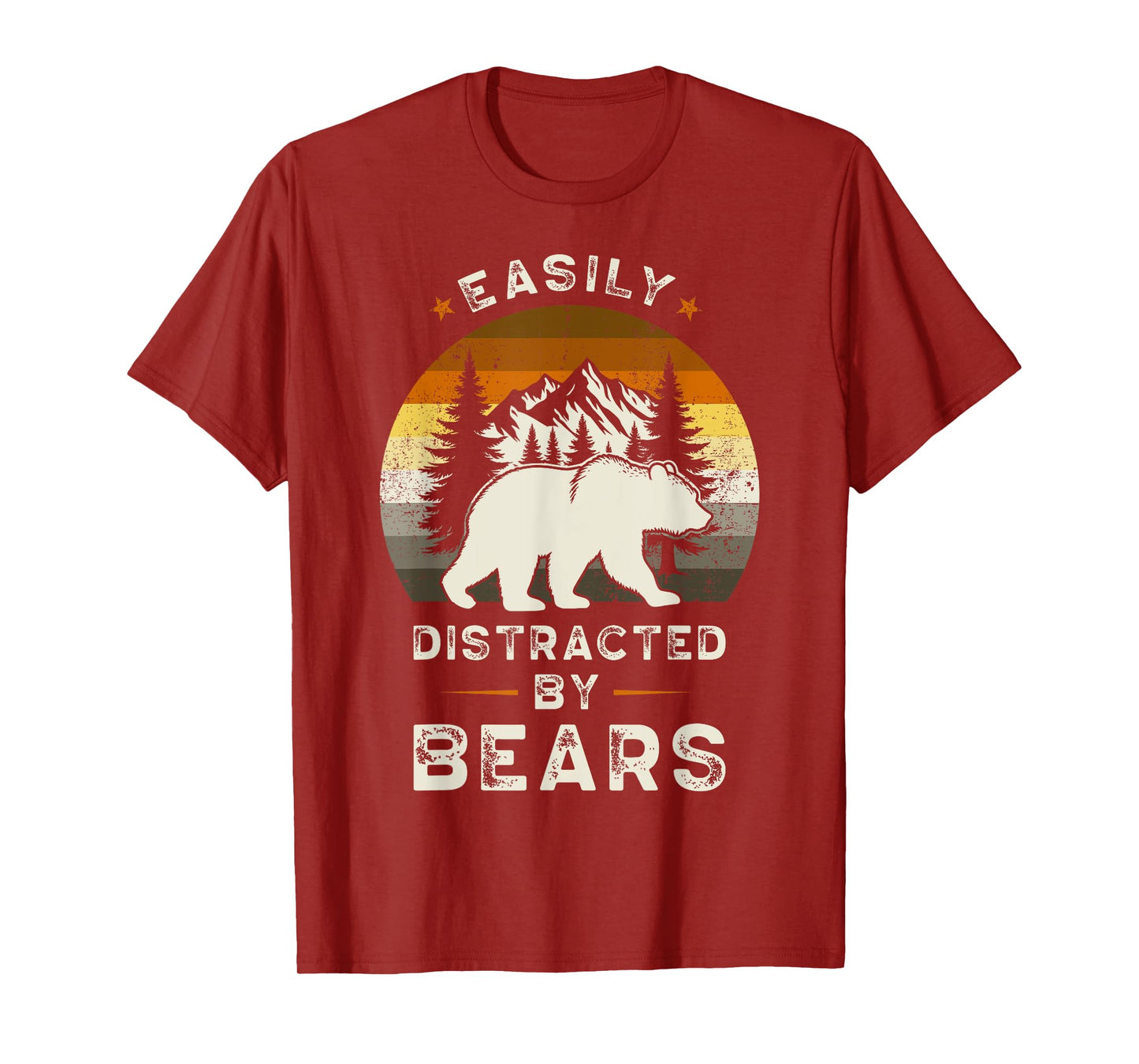 Gay Bear Pride Funny Retro Easily Distracted T-Shirt