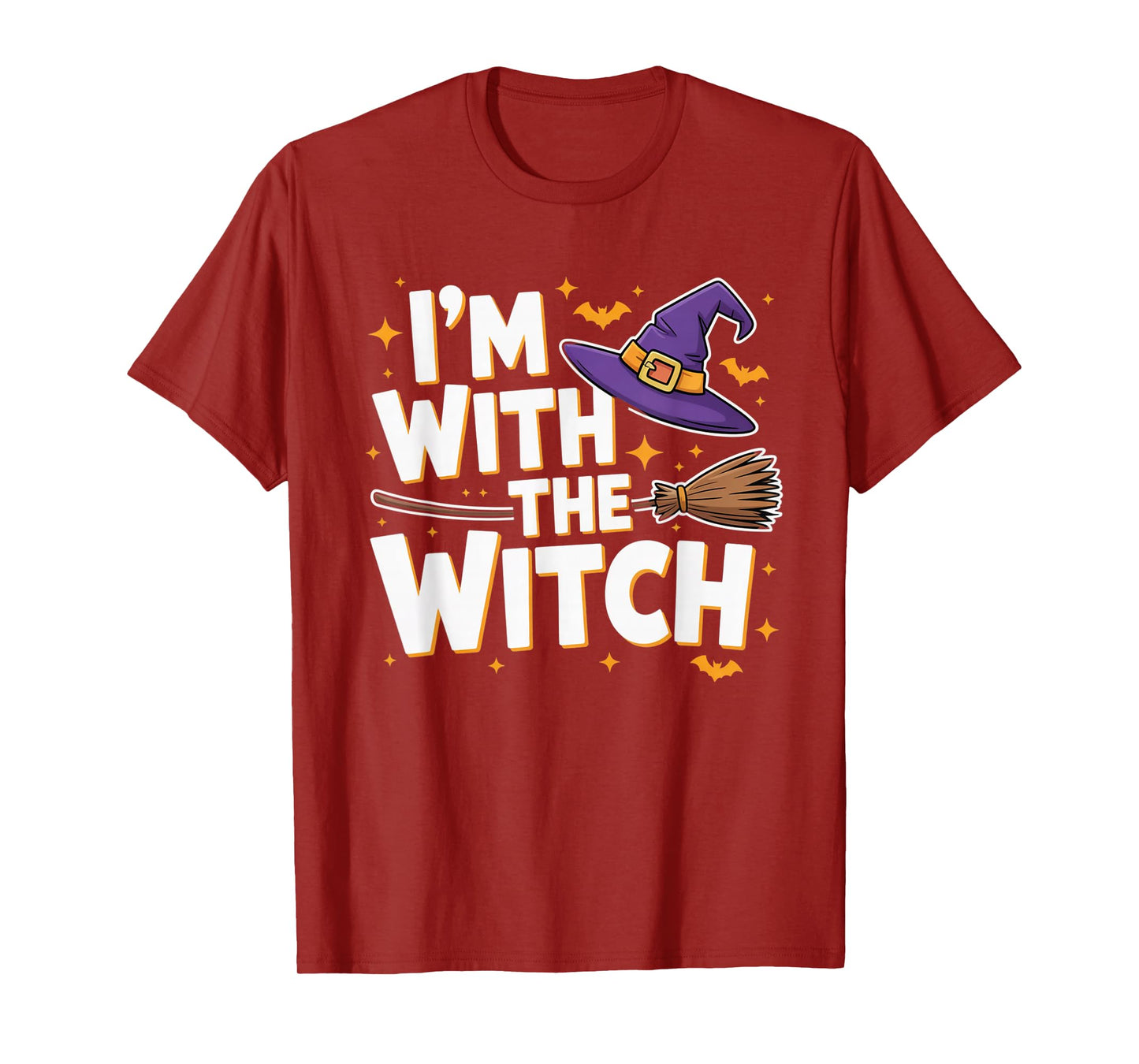 I'm with The Witch Halloween Costume Dad Mom Group T-Shirt