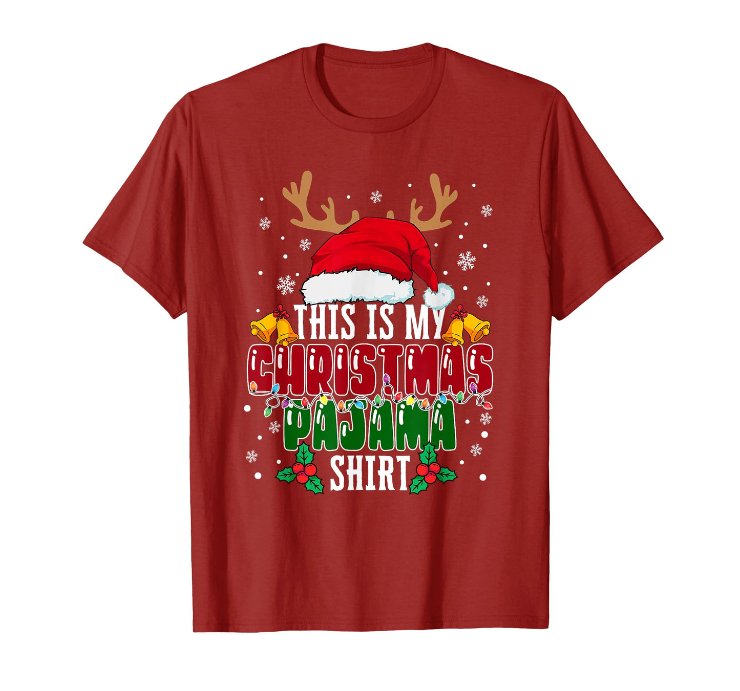 This is My Christmas Pajama Shirt Funny Xmas PJs Men Women T-Shirt