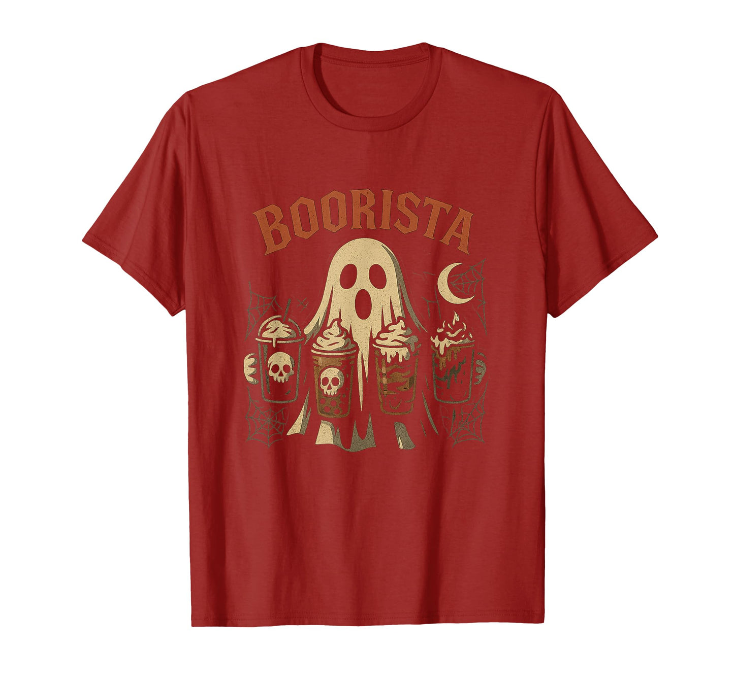 Boorista Barista Ghost Coffee Halloween Spooky Season T-Shirt