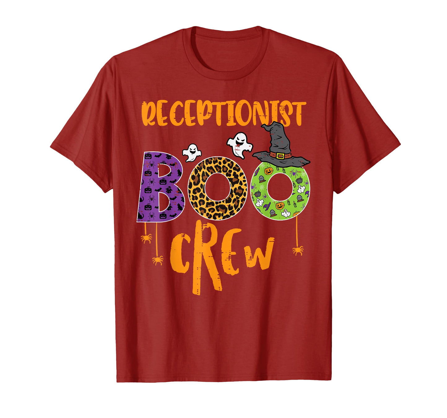 Halloween Receptionist Boo Crew Front Desk Costume Women Men T-Shirt