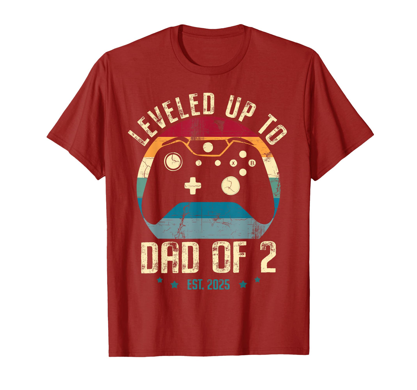 I Leveled Up To Dad Of 2 2025 New Gamer Daddy Soon To Be Dad T-Shirt