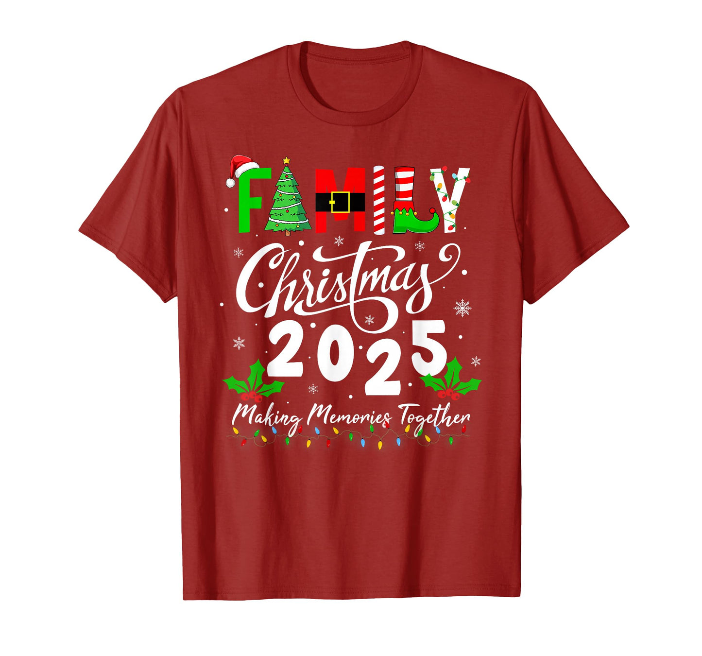 Family Christmas 2025 Matching Xmas Pajamas Christmas Squad T-Shirt
