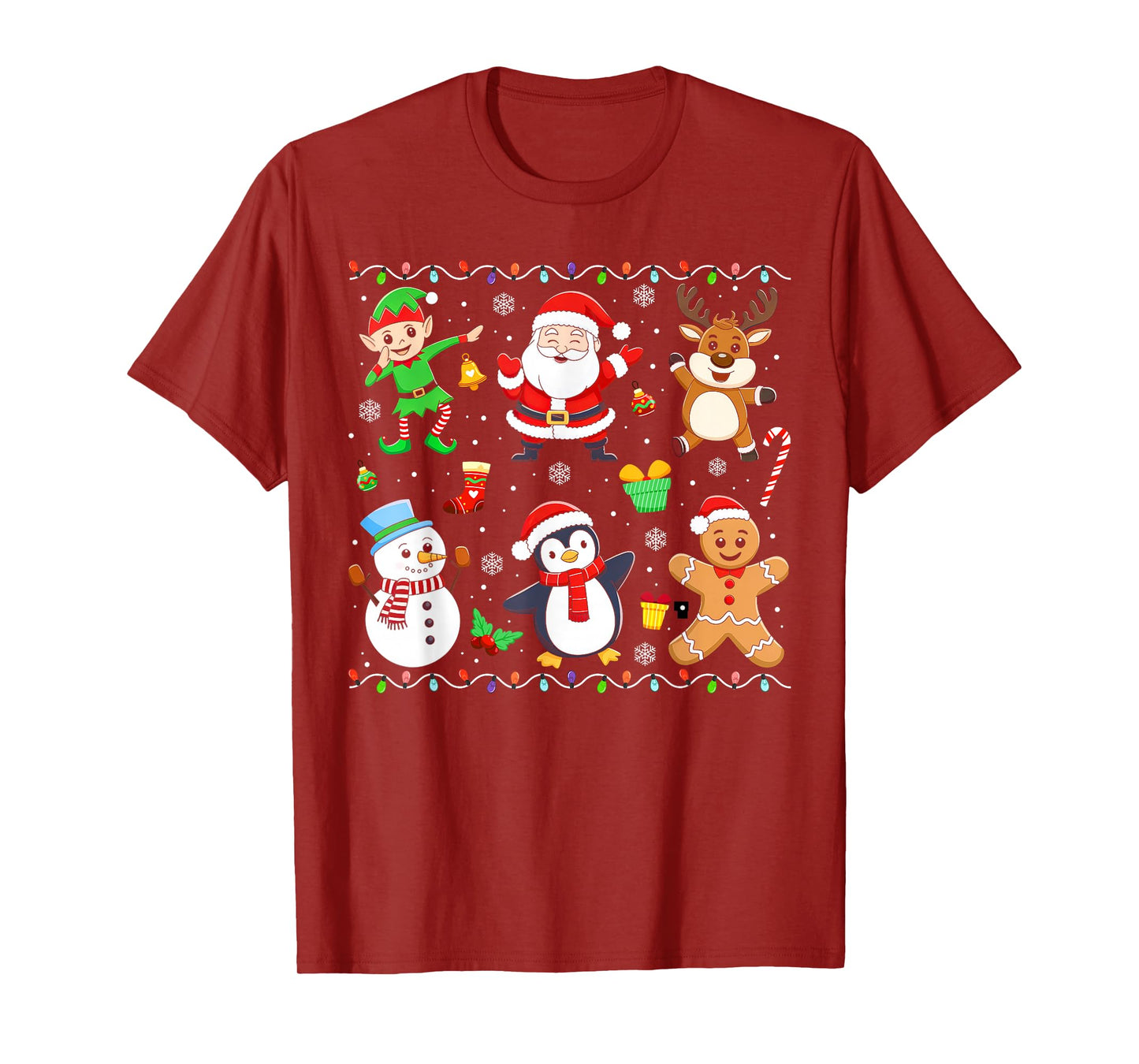 Dabbing Santa Elf Friends Funny Christmas Boys Men Xmas Dab T-Shirt