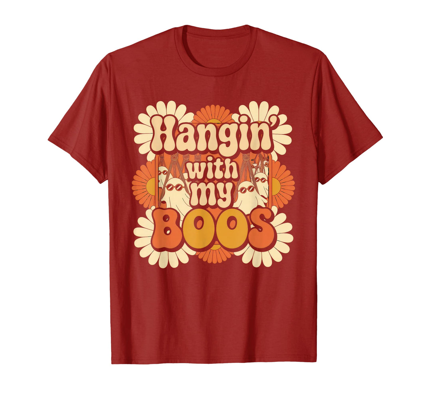 Hangin' with My Boos Tshirt Halloween Ghost Scary Witch Men T-Shirt