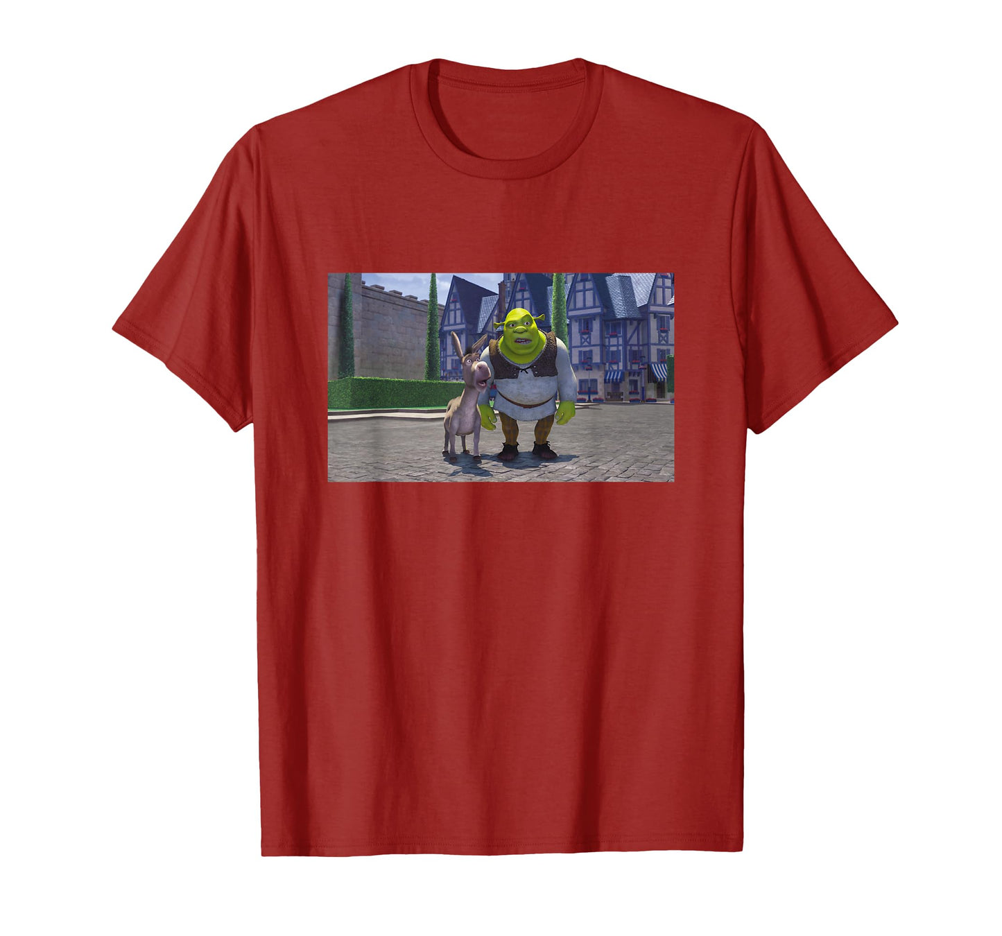 Shrek Iconic Donkey & Shrek Photo Scene Big Chest Poster T-Shirt