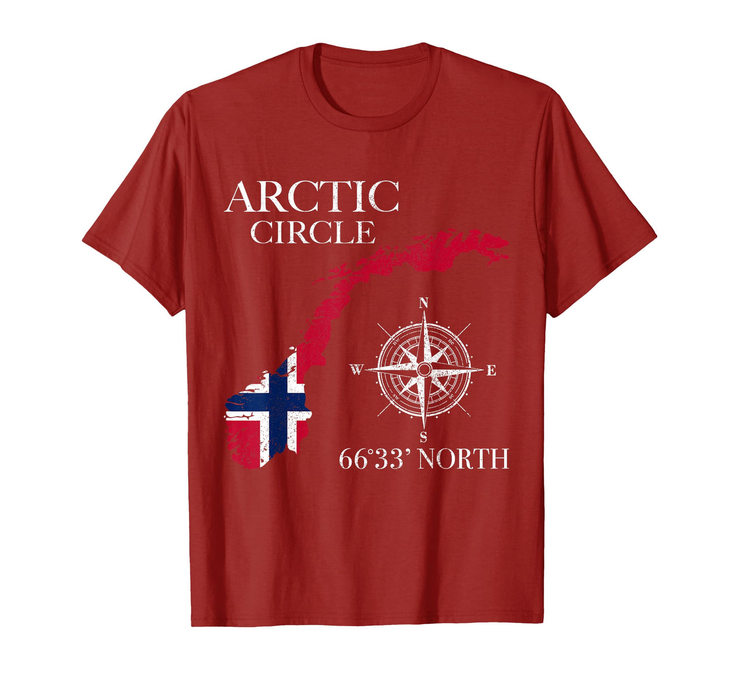 Norway Arctic Circle Norwegian Flag Pride Souvenir Norge T-Shirt