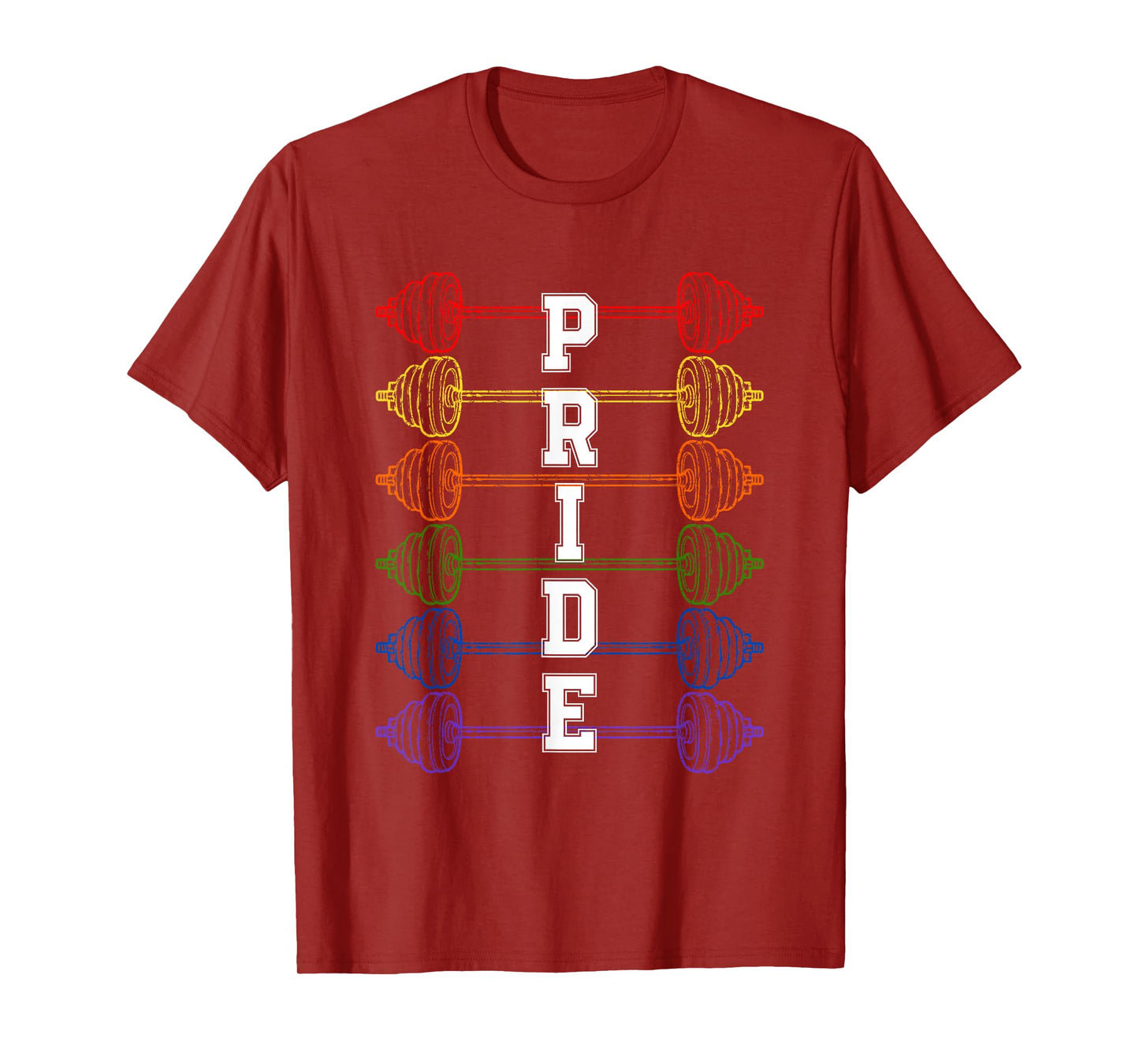 LGBTQ Pride Flag Weightlifting Workout T-Shirt