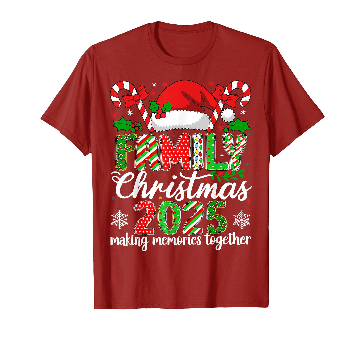 Family Christmas 2025 Matching Outfit Xmas Squad Santa Group T-Shirt