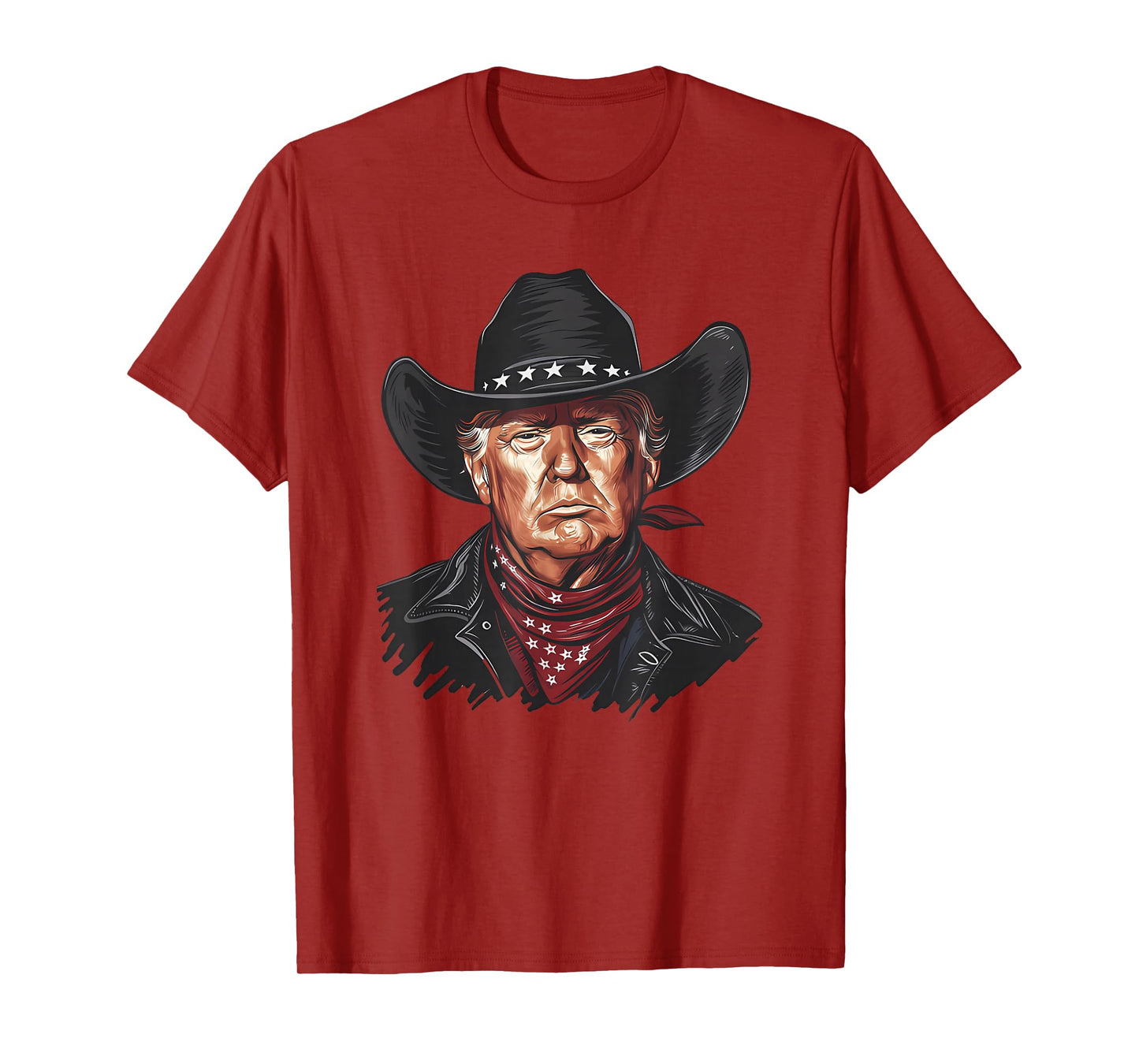 Funny Cowboy Western Donald Trump US Flag 2024 Election T-Shirt