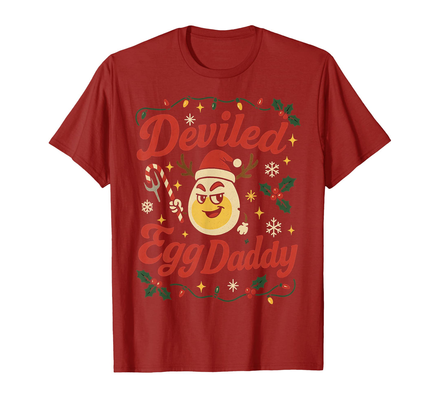 Deviled Egg Daddy Funny Christmas Food Pun Design T-Shirt