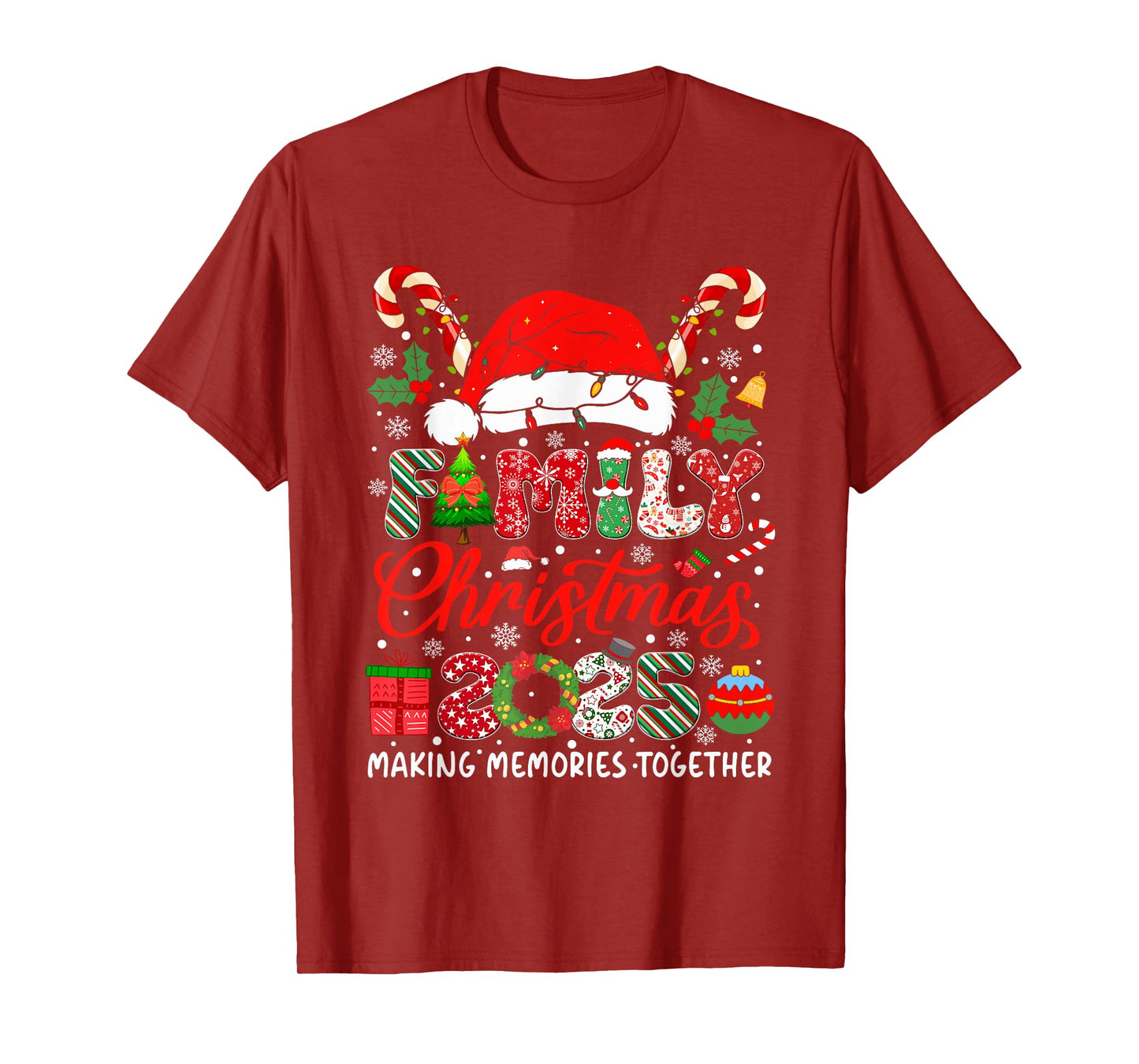 Family Christmas 2025 Matching Outfit Xmas Squad Santa T-Shirt