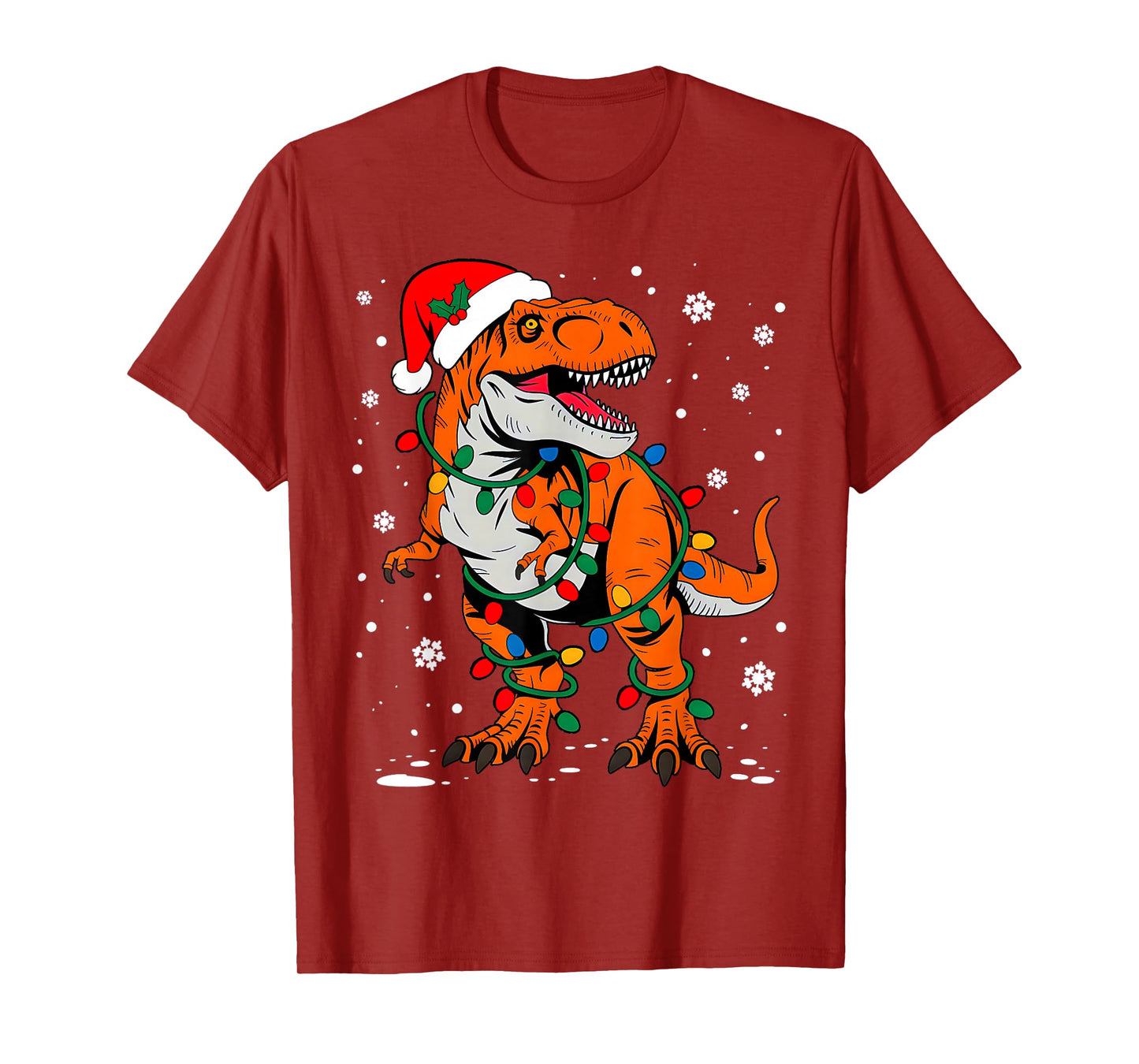 Dinosaur T rex Tree Christmas Funny Xmas Dino Boys Kids T-Shirt